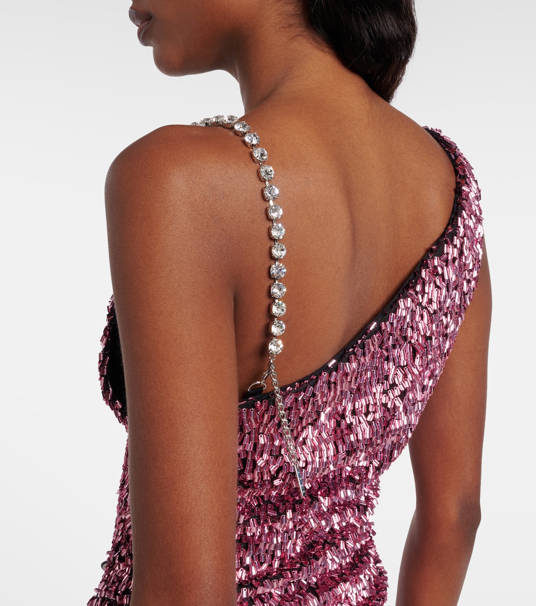One-shoulder sequined minidress | Area