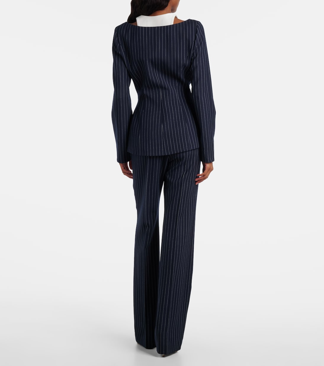 re/edit high-rise wool straight pants | Mugler