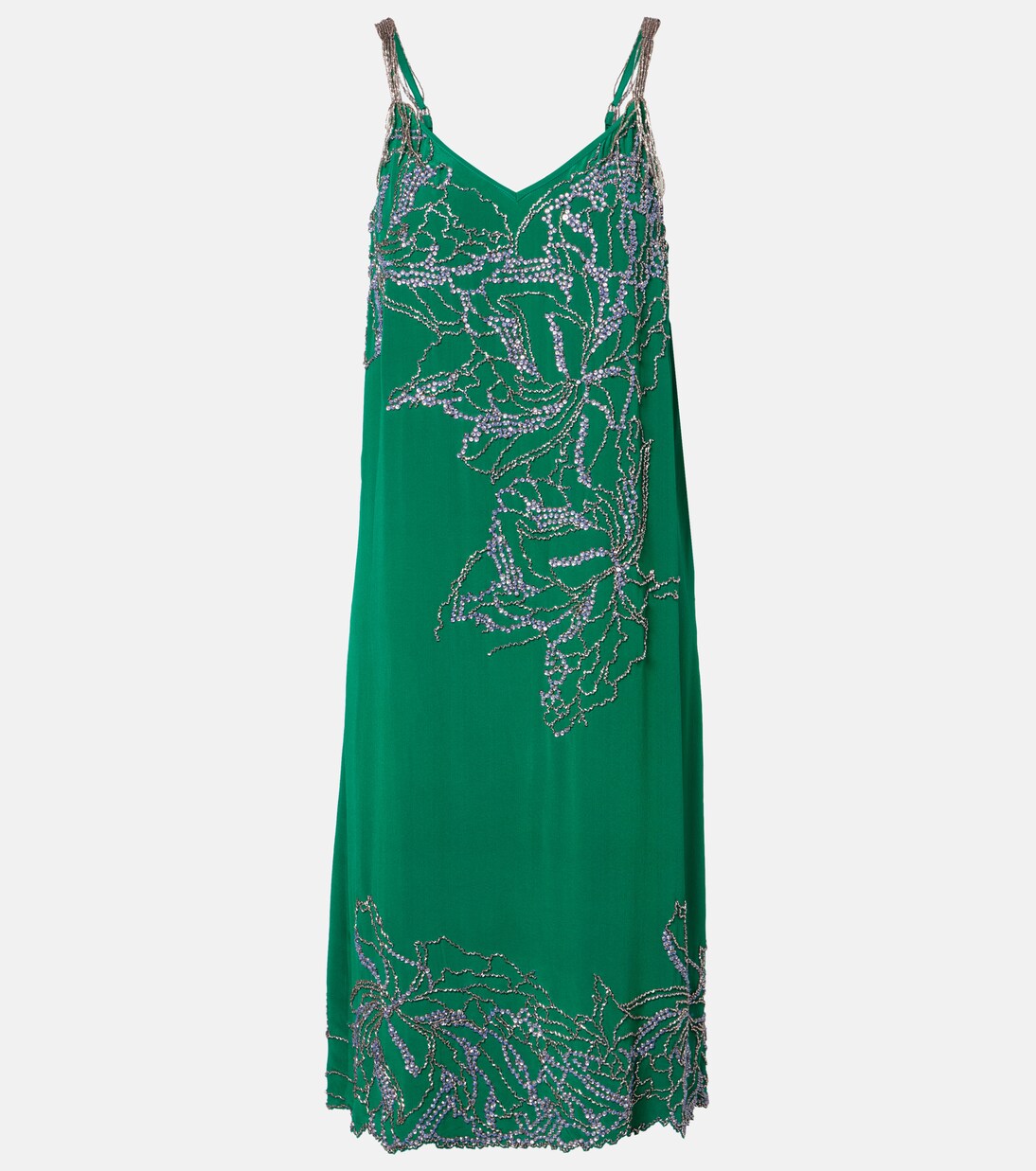 Beaded silk slip dress | Dries Van Noten