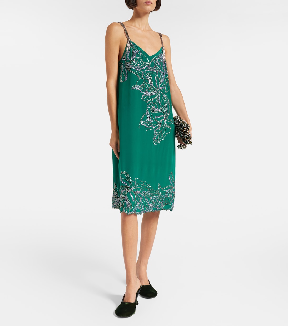 Beaded silk slip dress | Dries Van Noten