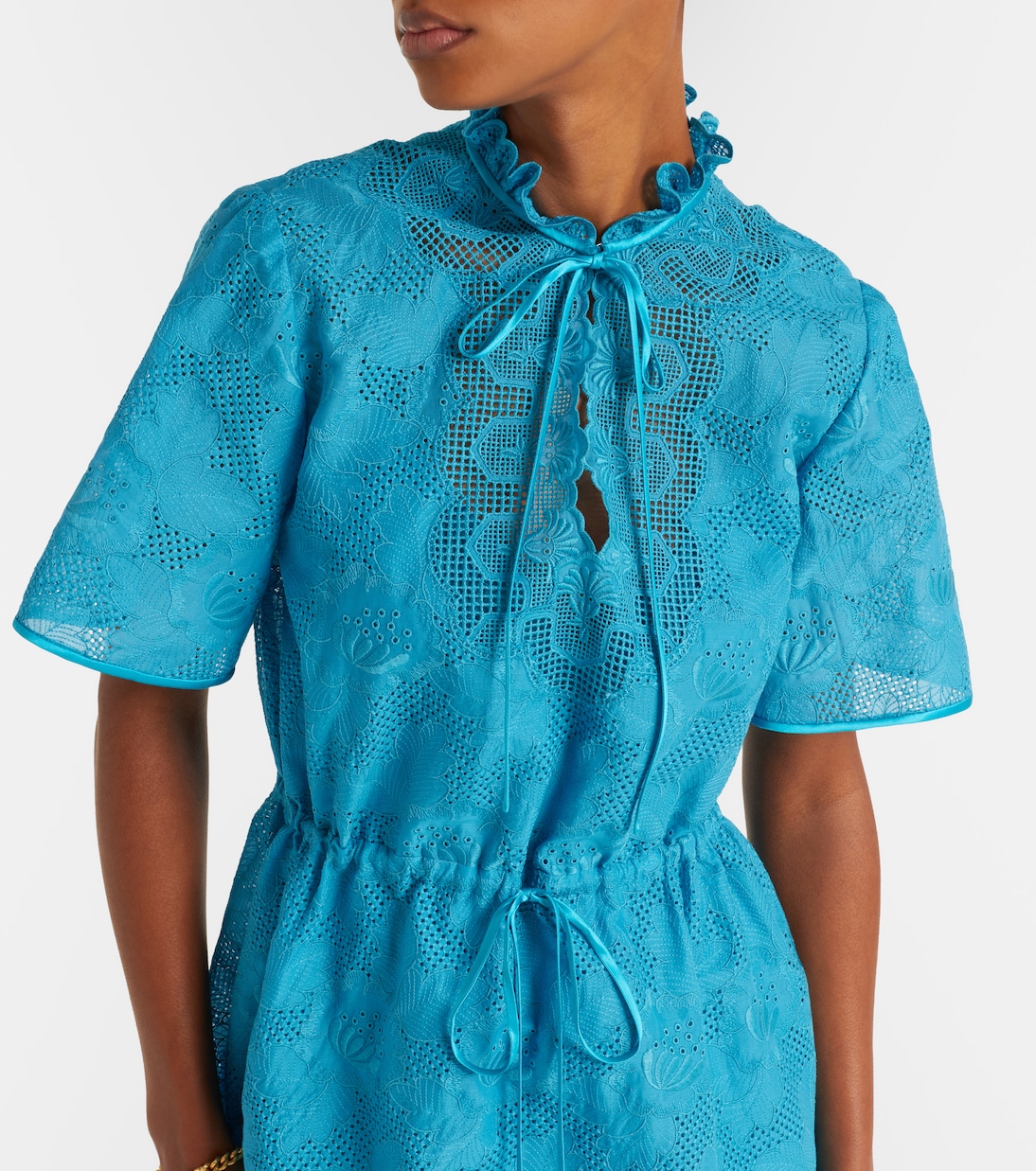 Cotton lace maxi dress | Valentino