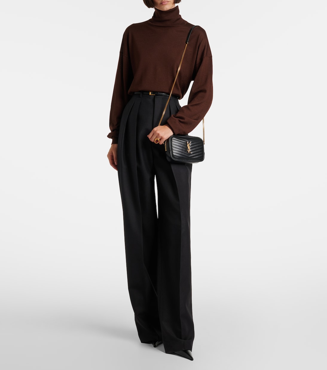 Lou 미니 마틀라세 레더 카메라 백 | Saint Laurent