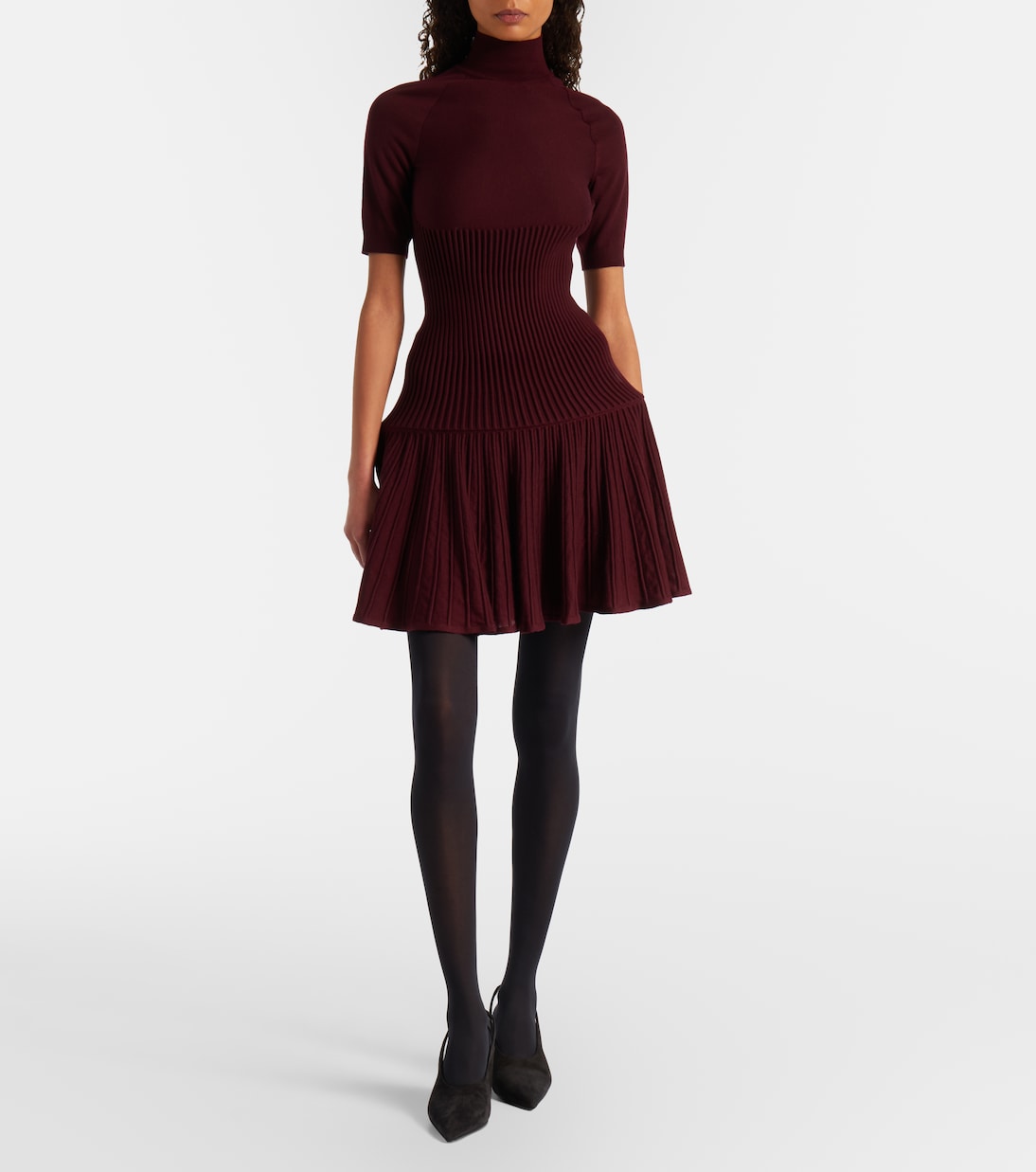 Ribbed-knit wool-blend miniskirt | Alaïa