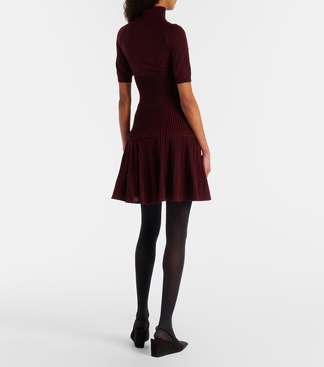 Ribbed-knit wool-blend miniskirt | Alaïa