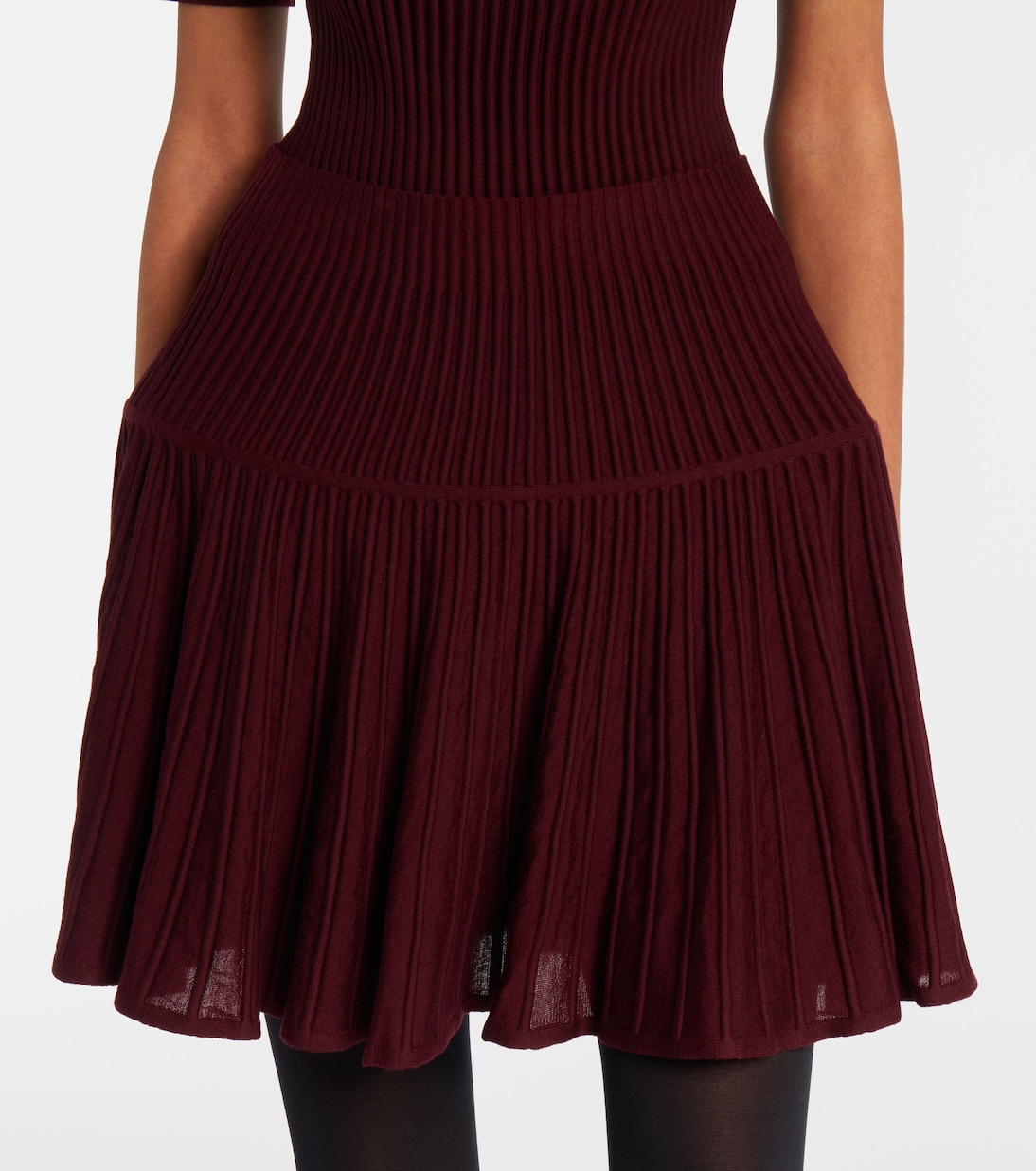 Ribbed-knit wool-blend miniskirt | Alaïa
