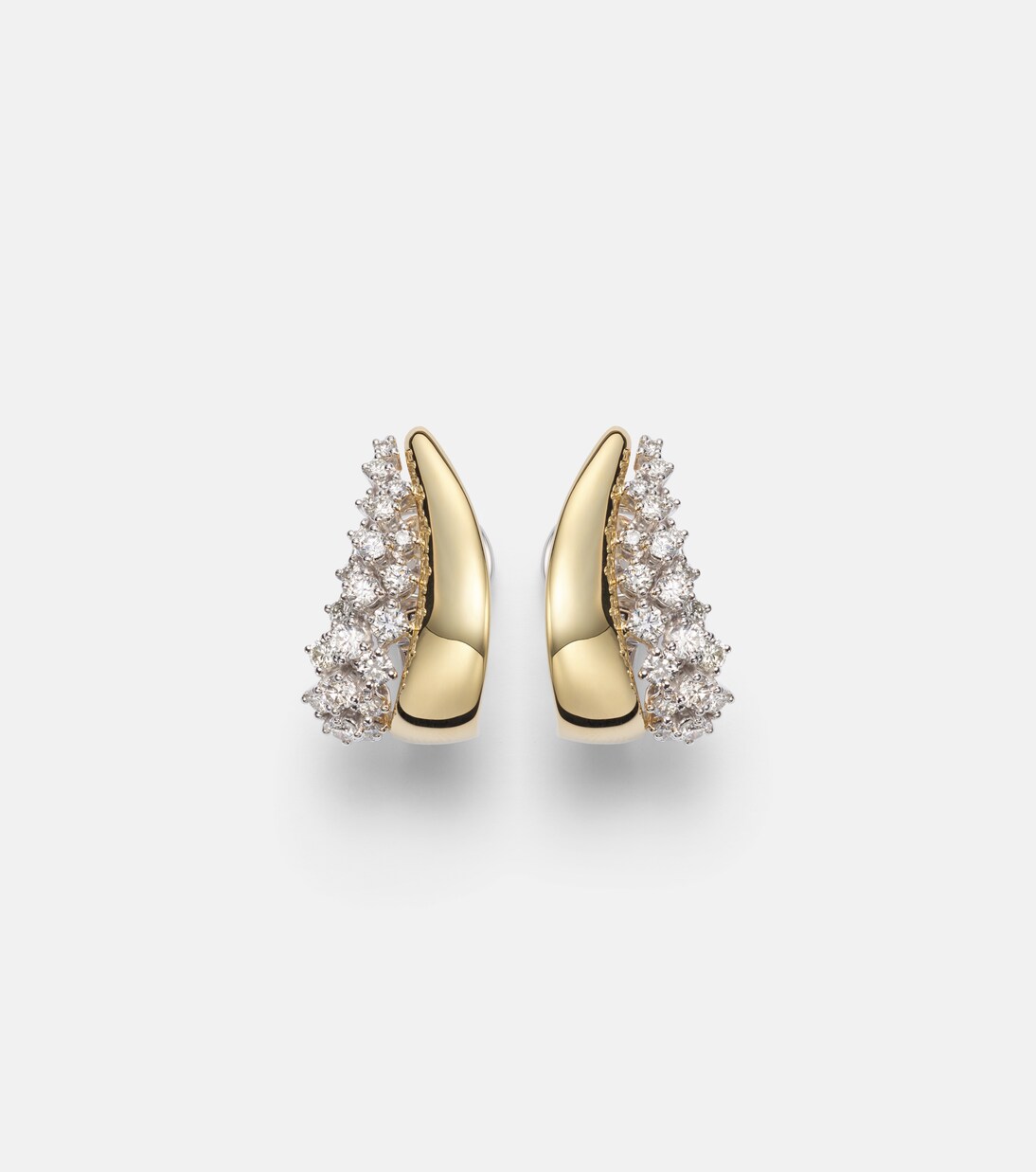 Ohrringe Golden Strada aus 18kt Gelb- und Weißgold mit Diamanten | Yeprem