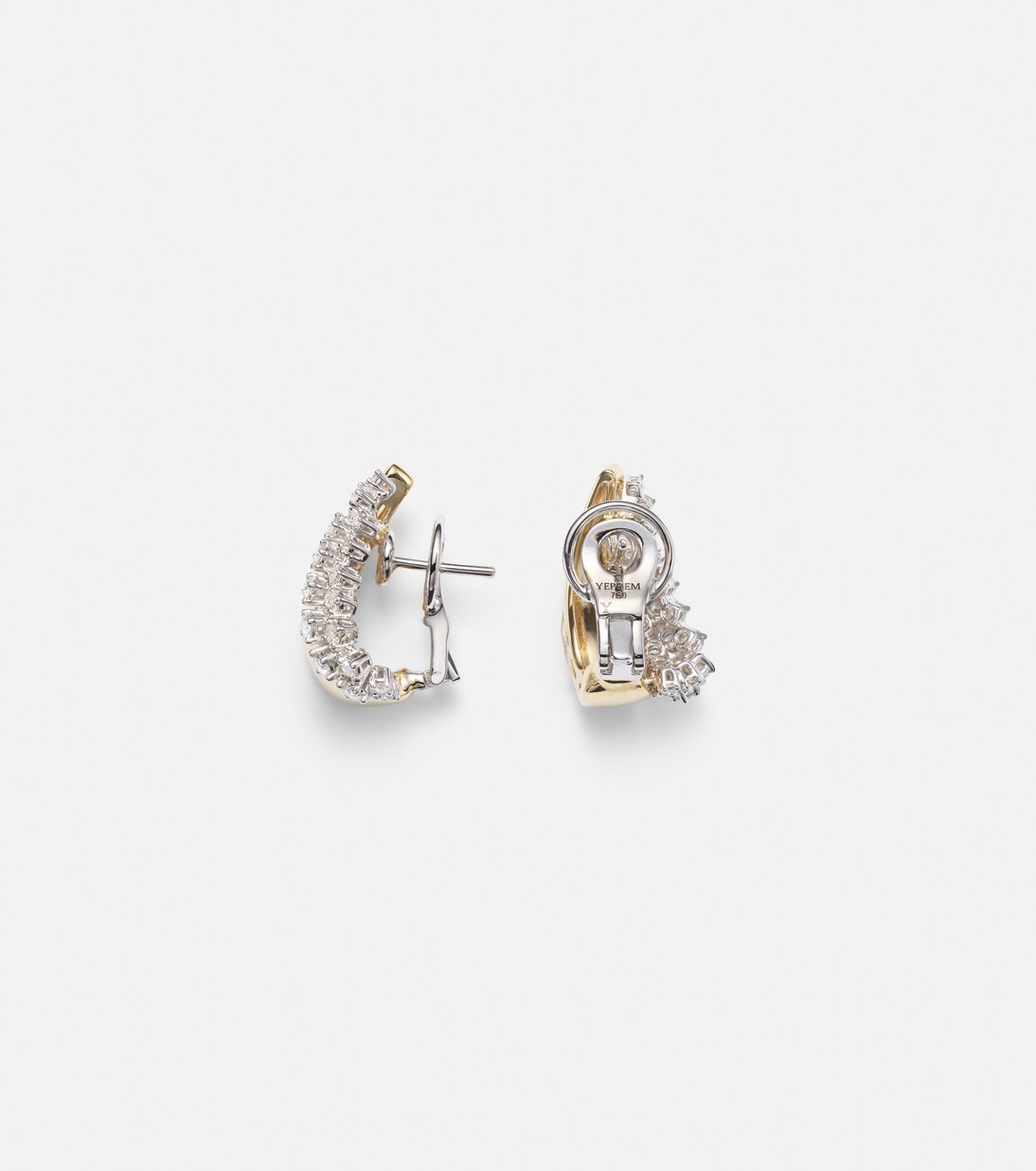 Ohrringe Golden Strada aus 18kt Gelb- und Weißgold mit Diamanten | Yeprem