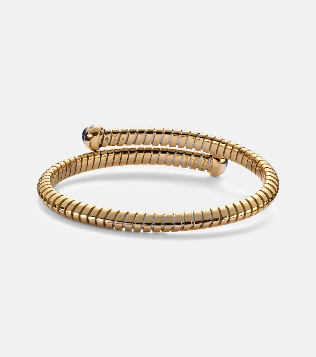 Armreif aus 18kt Gelbgold mit Diamanten und Saphiren | Marina B