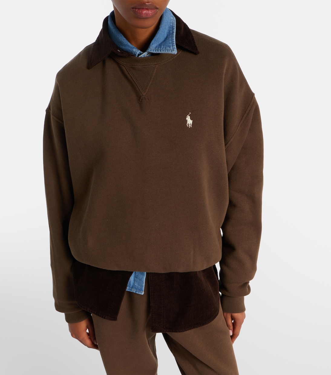 Logo cotton-blend jersey sweatshirt | Polo Ralph Lauren