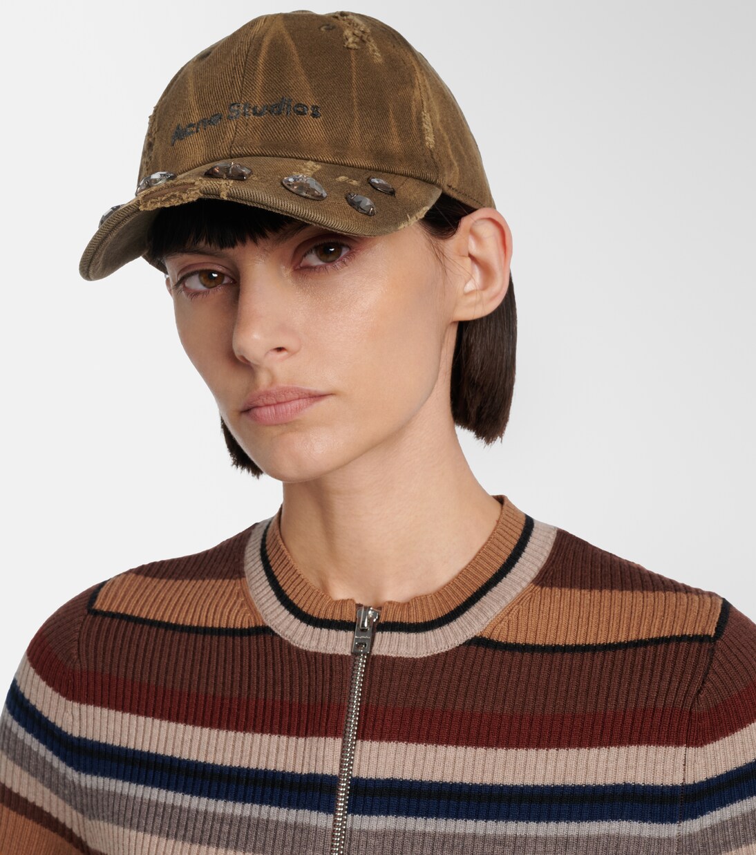 Casquette en toile de coton à ornements | Acne Studios