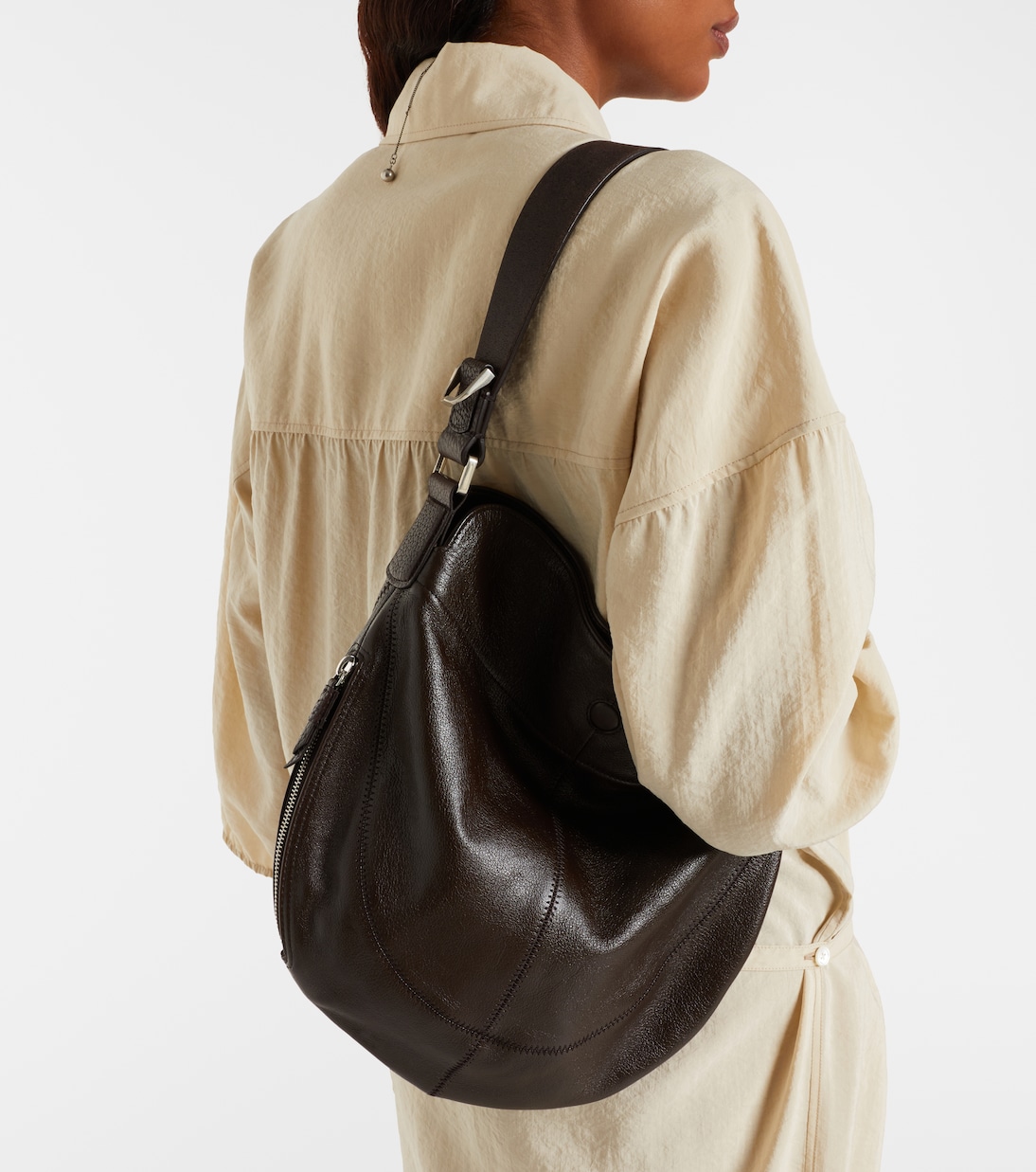 Schultertasche Quiver Clip Medium aus Leder | Lemaire