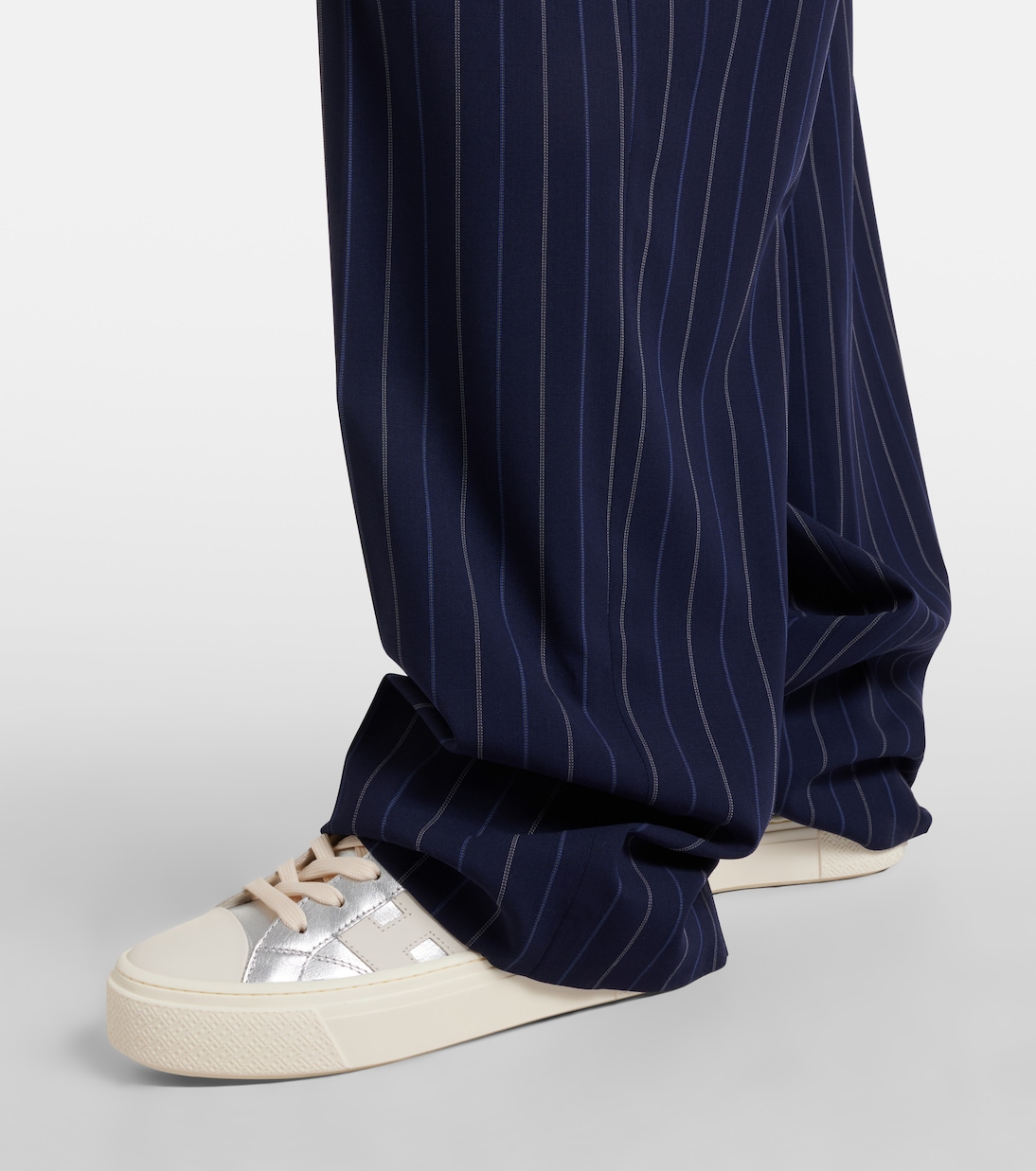 Baskets Crosswind en cuir métallisé | Hogan