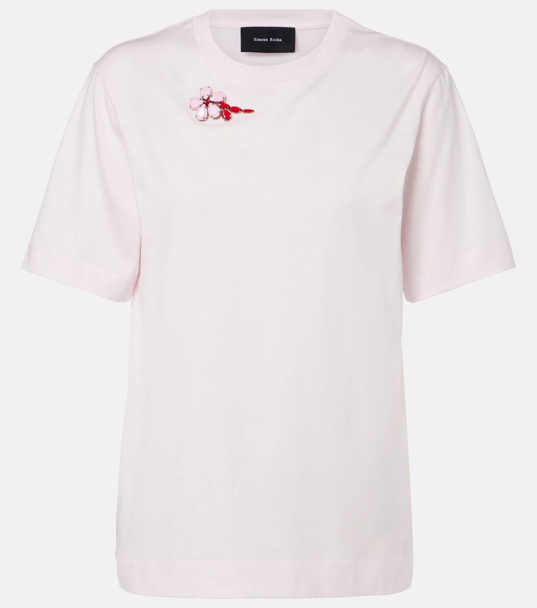 Embellished cotton jersey T-shirt | Simone Rocha