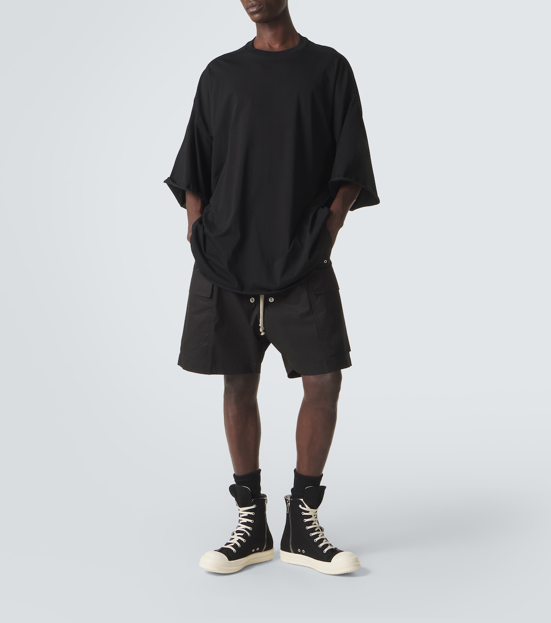 DRKSHDW denim high-top sneakers | Rick Owens