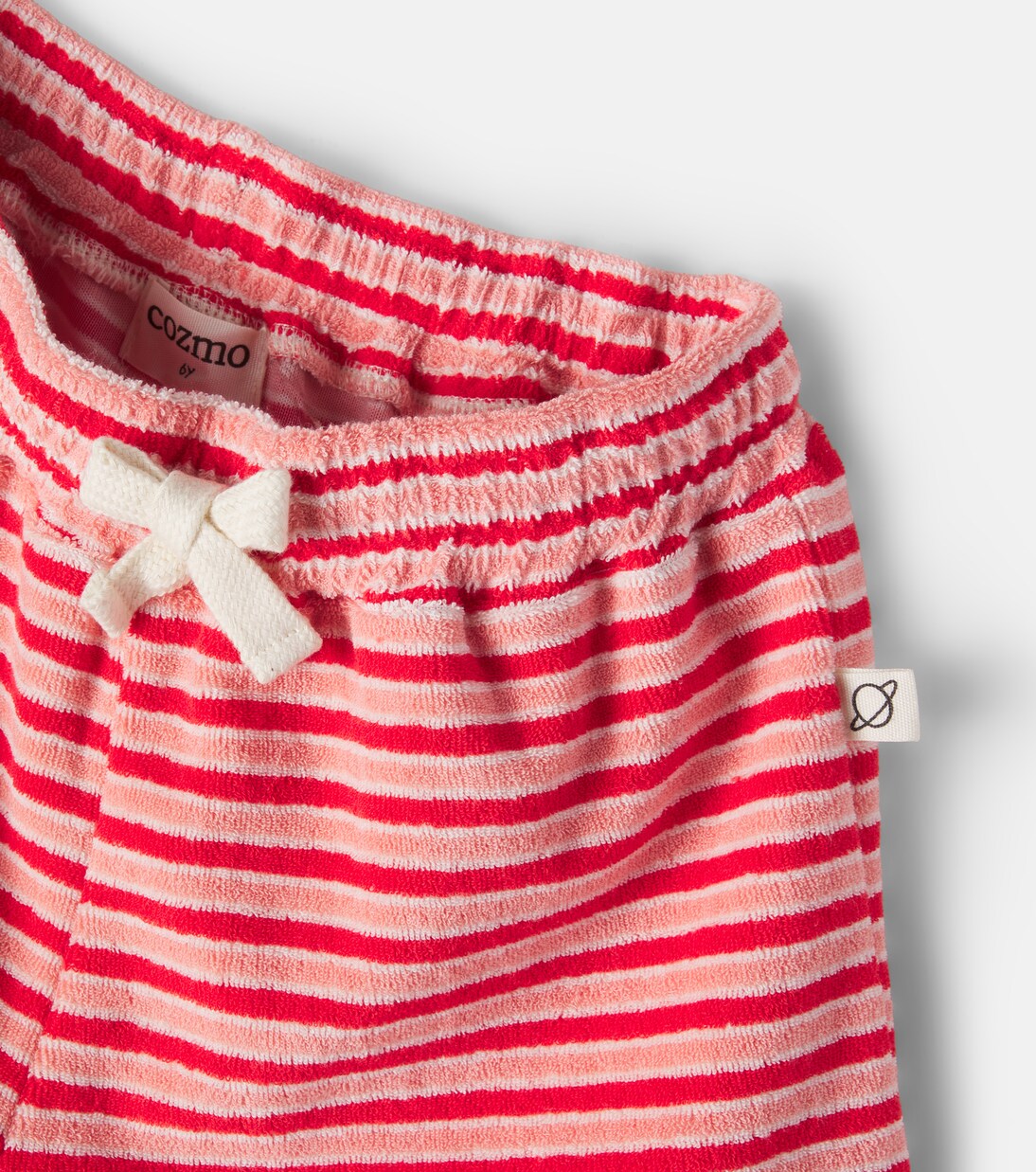 Root striped cotton-blend terry shorts | Cozmo