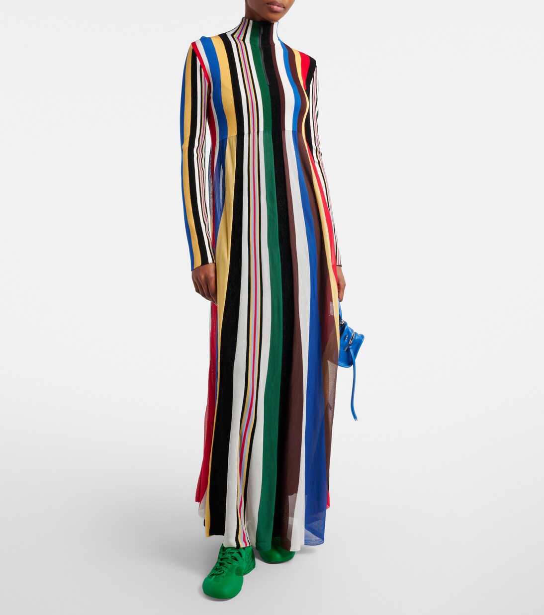 Ribbed-knit striped maxi dress | Loewe