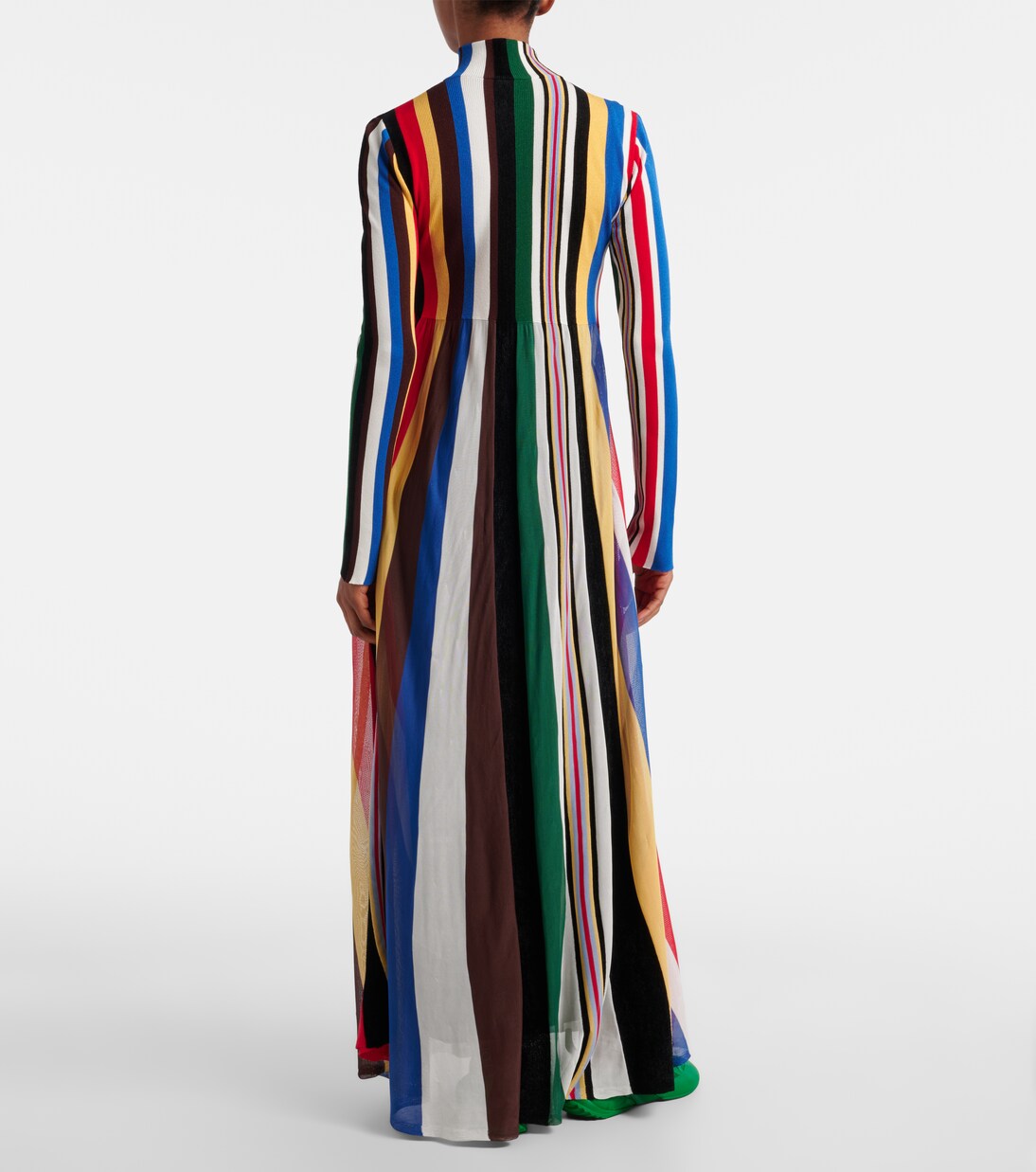 Ribbed-knit striped maxi dress | Loewe