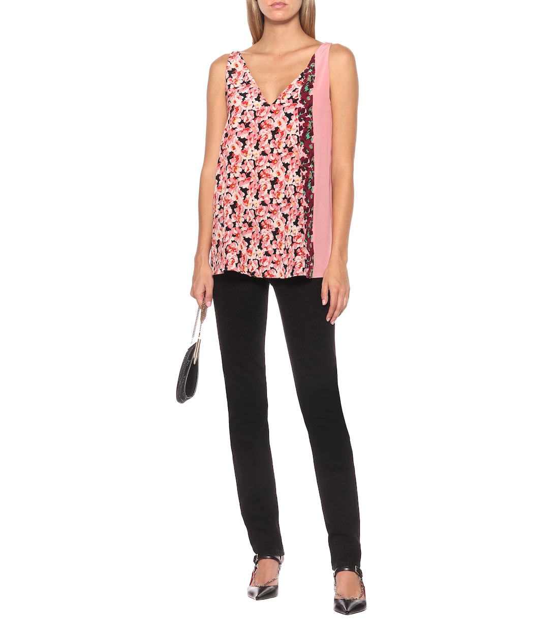 Top a stampa floreale in seta | Stella McCartney