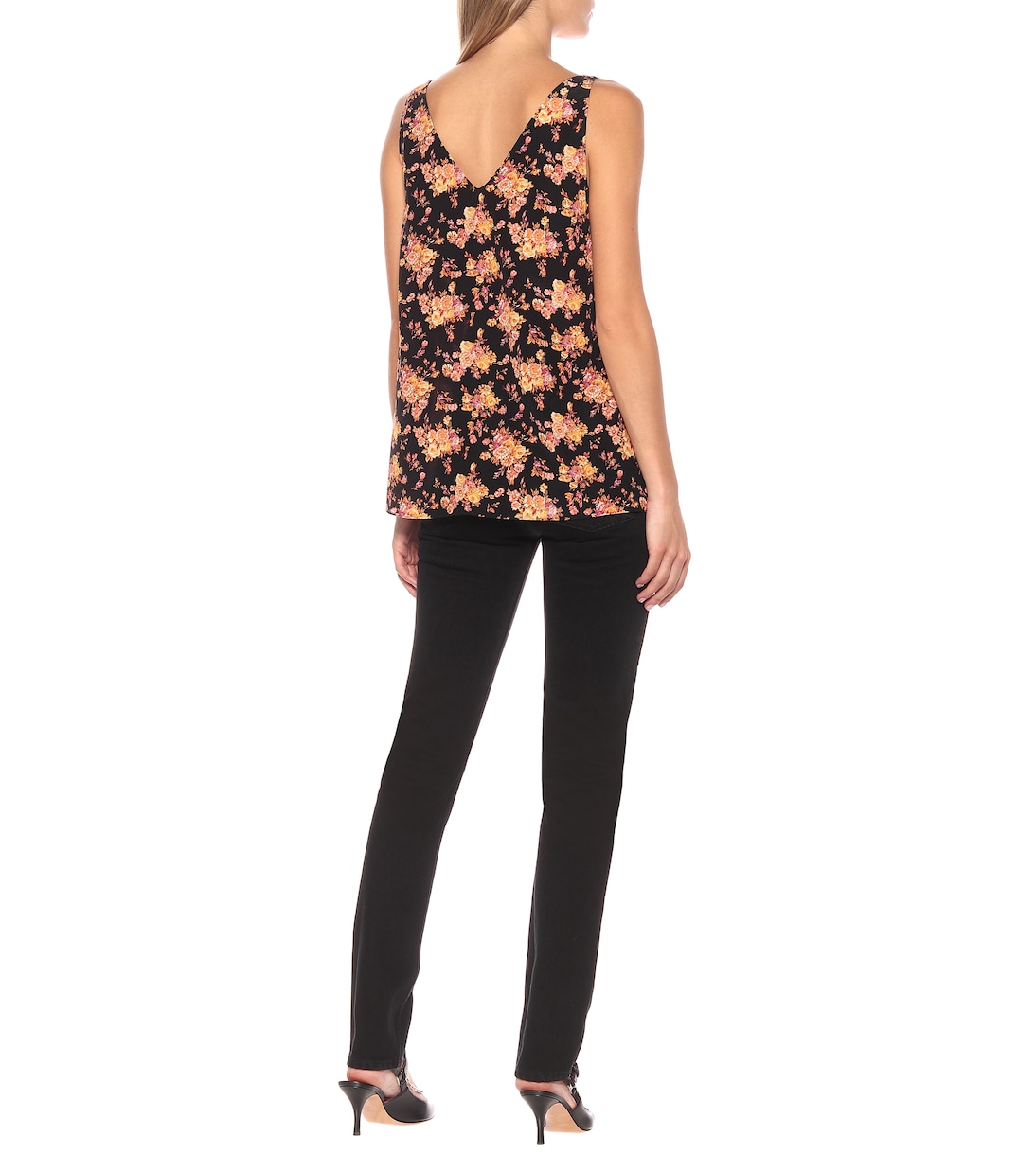 Top a stampa floreale in seta | Stella McCartney