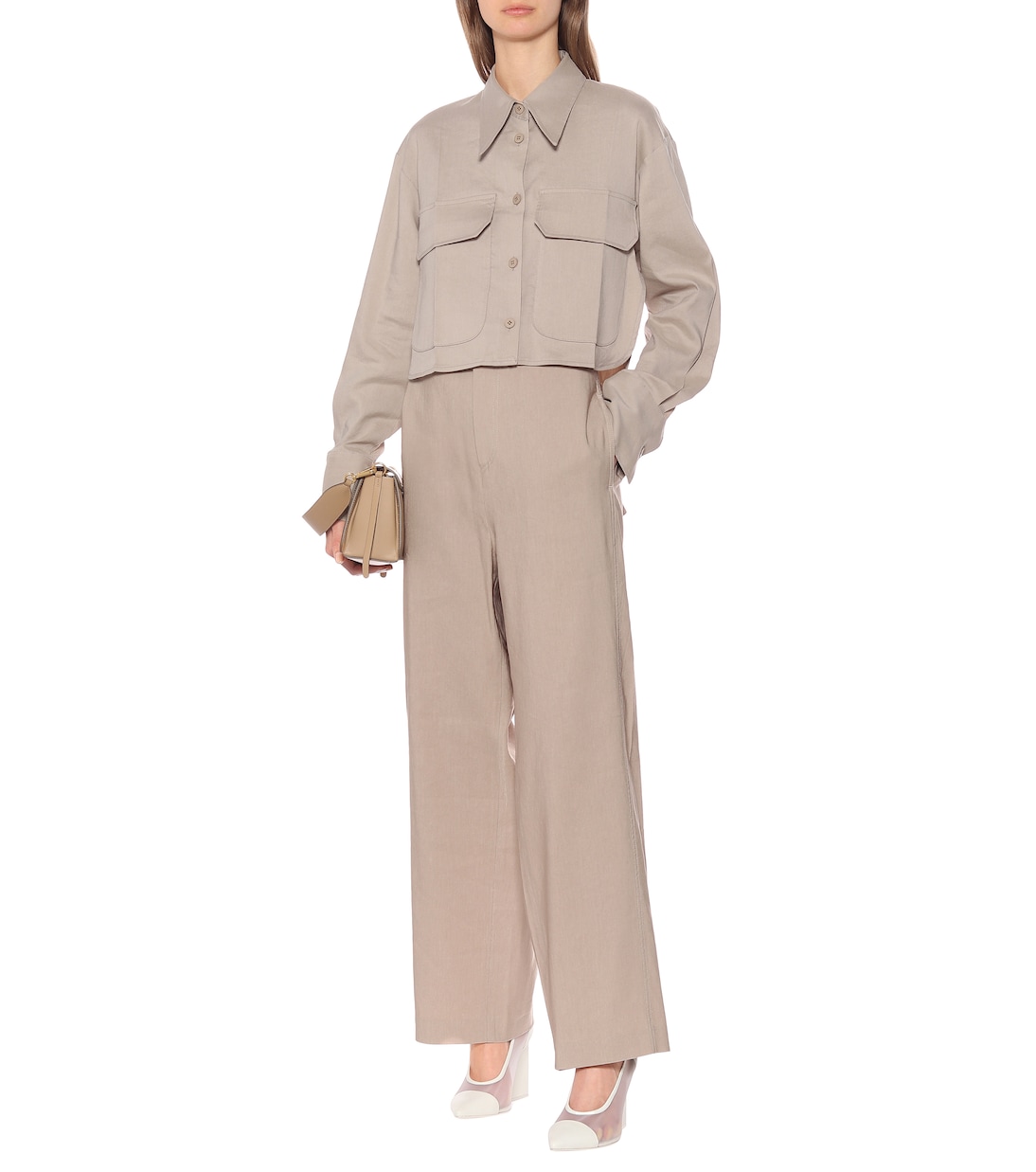Wide-leg paperbag pants | LOW CLASSIC