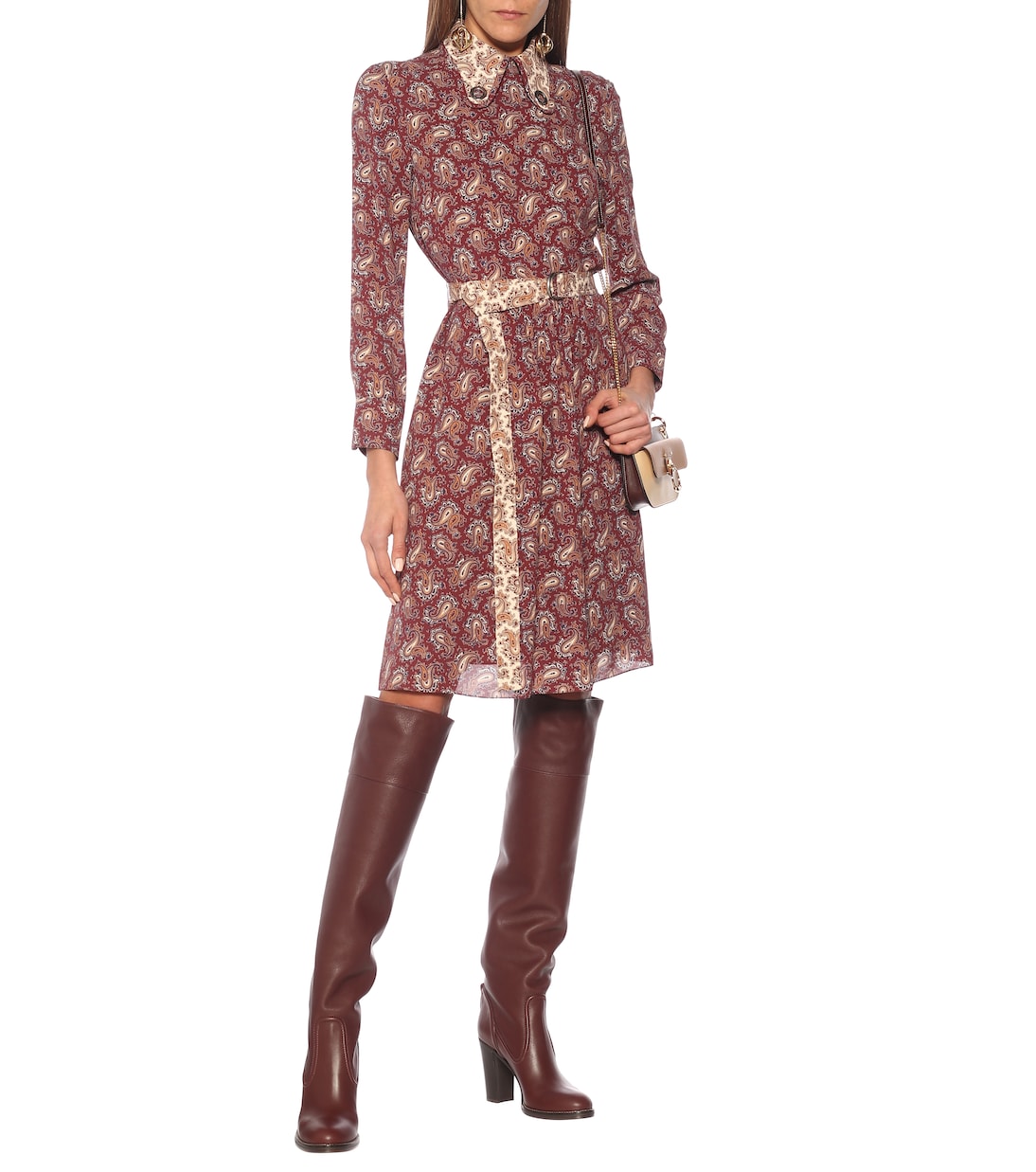 Floral silk crêpe de chine minidress | Chloé