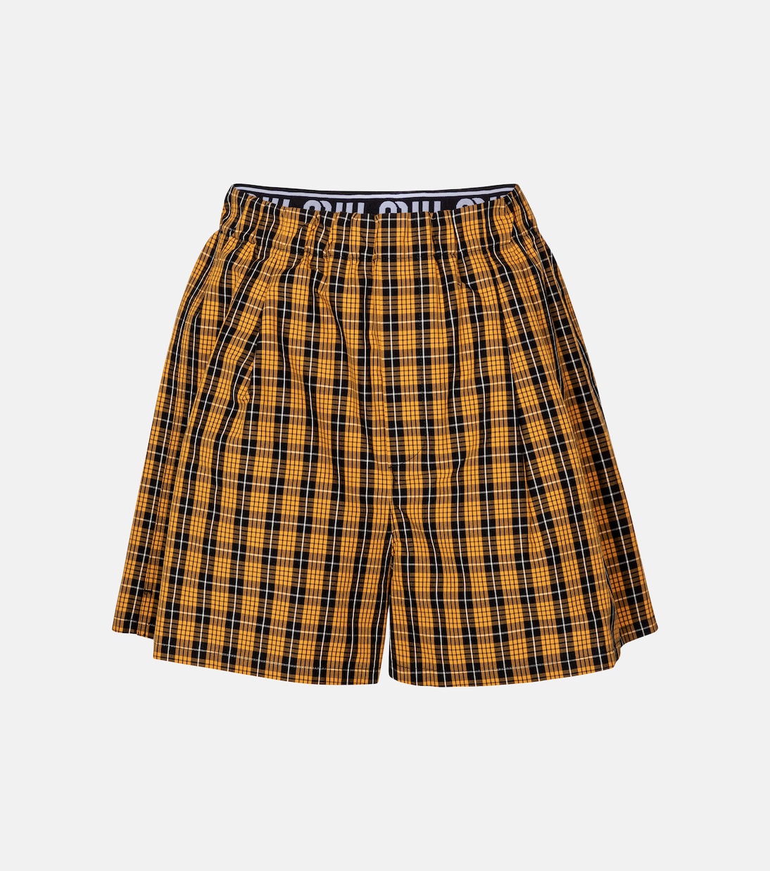 Checked cotton shorts | Miu Miu