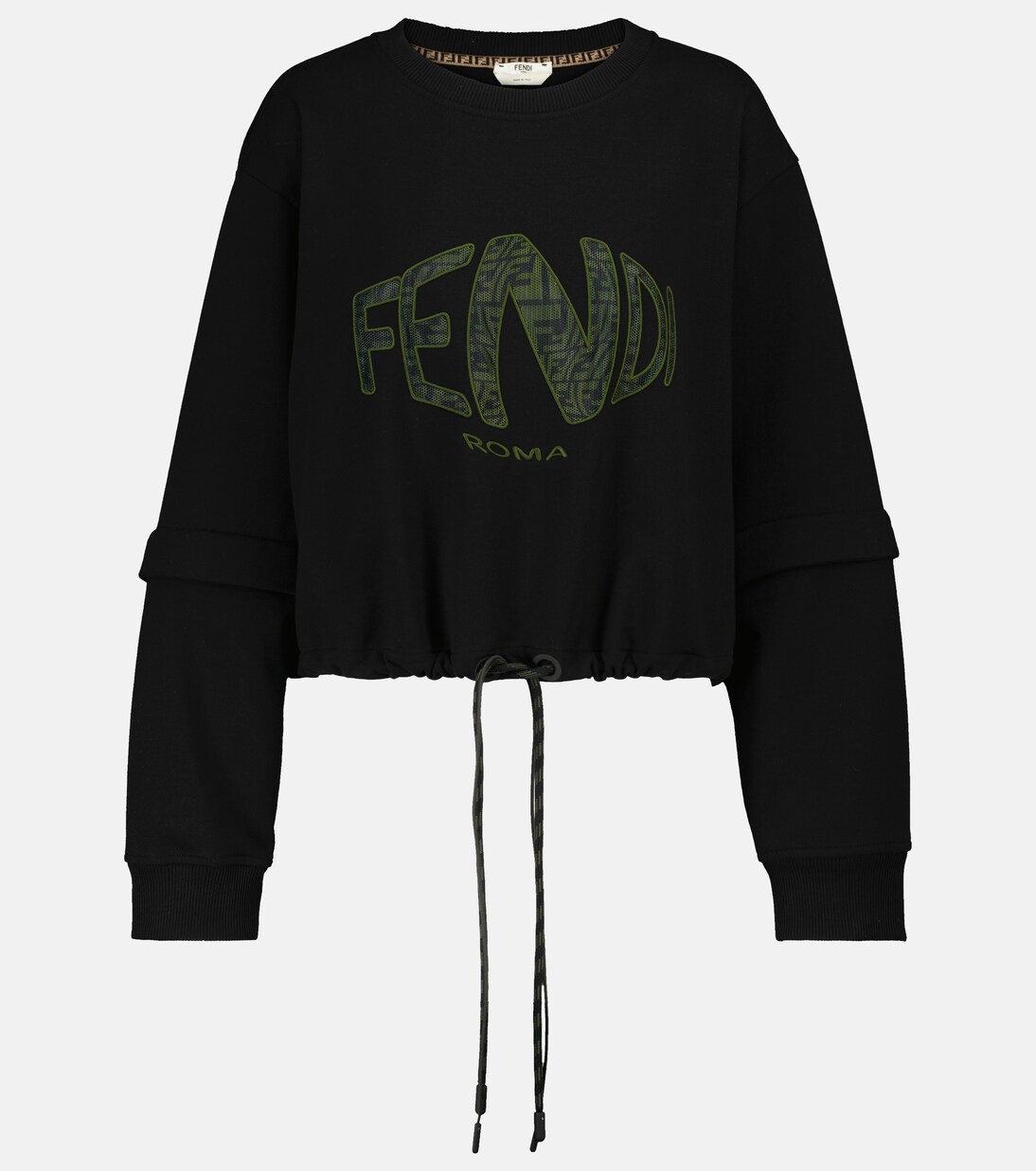 Felpa convertibile in cotone con logo | Fendi