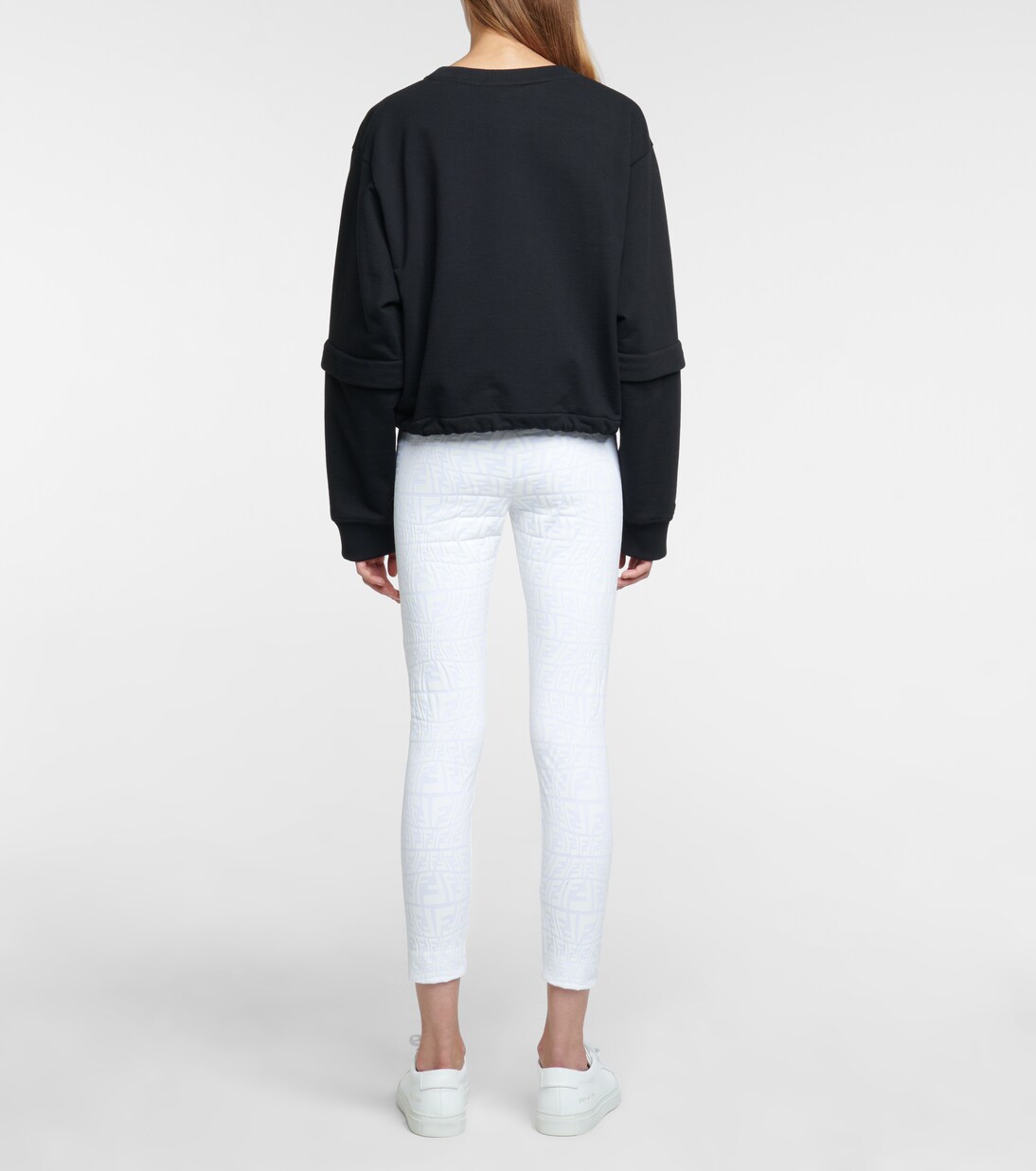 Felpa convertibile in cotone con logo | Fendi