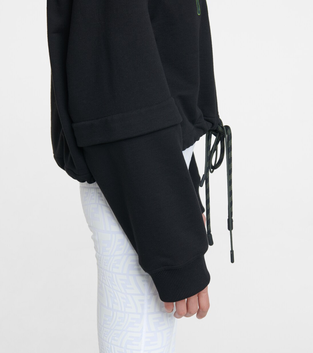 Felpa convertibile in cotone con logo | Fendi