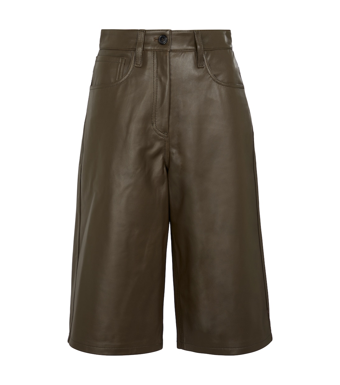 Leather Bermuda shorts | Dries Van Noten