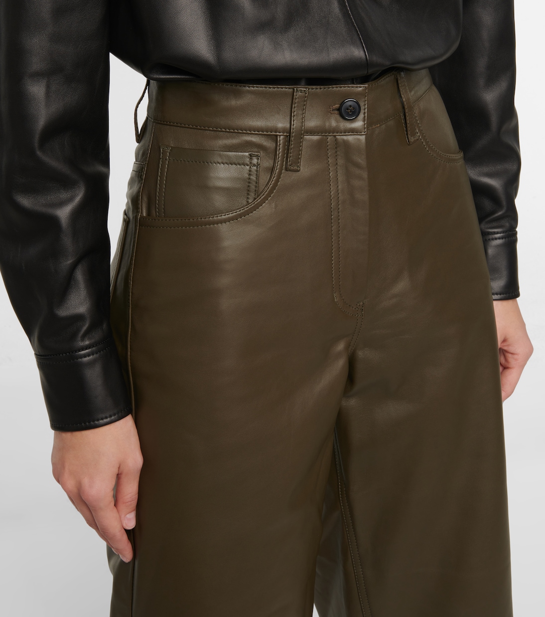 Leather Bermuda shorts | Dries Van Noten