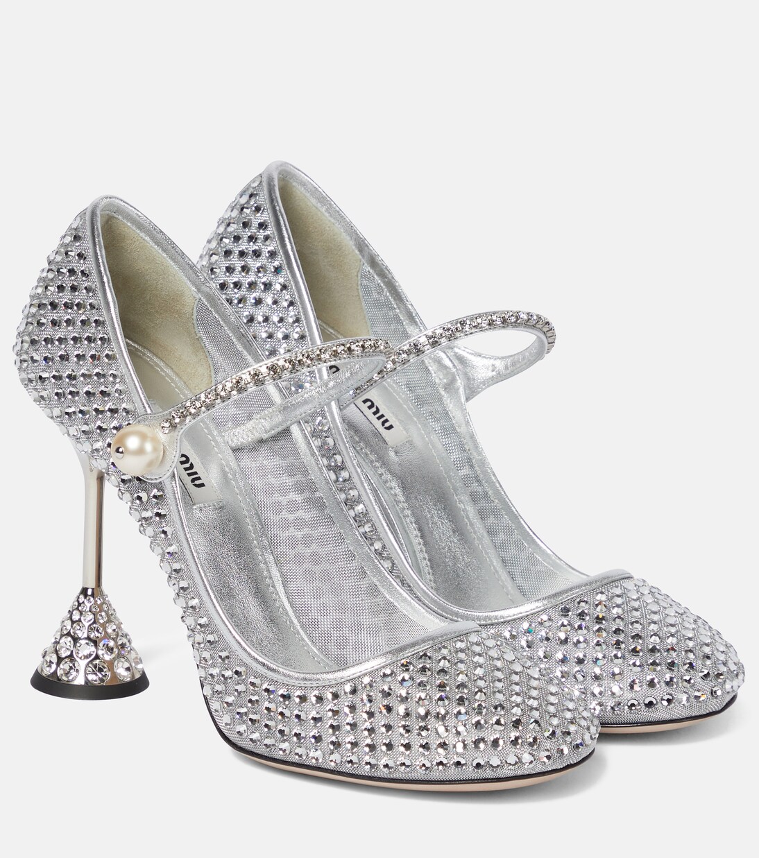Pumps Mary Jane con cristalli | Miu Miu