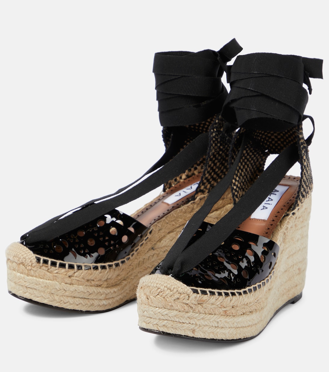 Alpargatas con cuña cortadas a laser | Alaïa