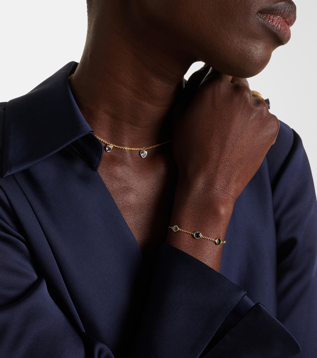 Bracelet Rainbow Bezel Drop en or 18 ct | Shay Jewelry