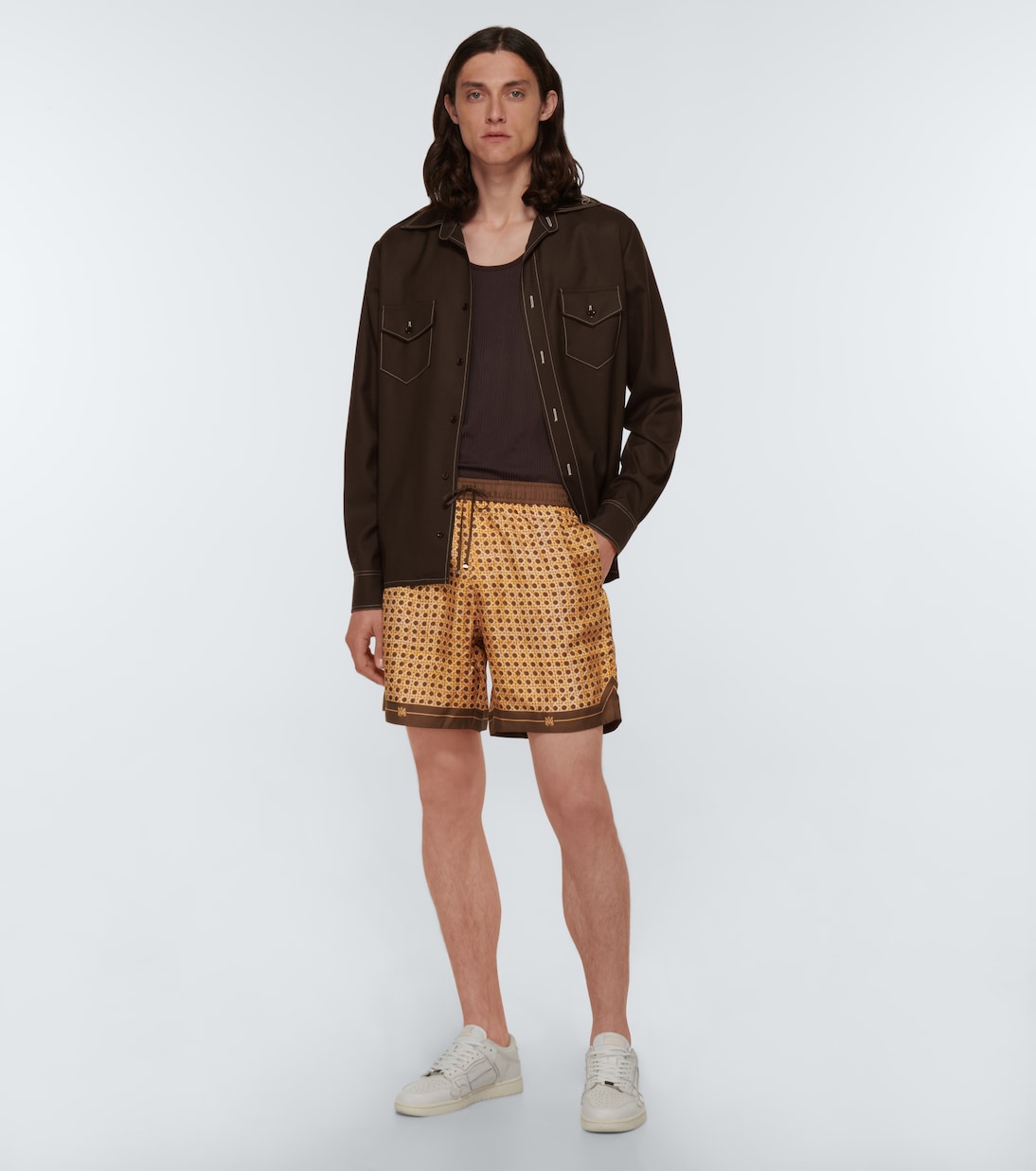 Bedruckte Shorts aus Seide | Amiri