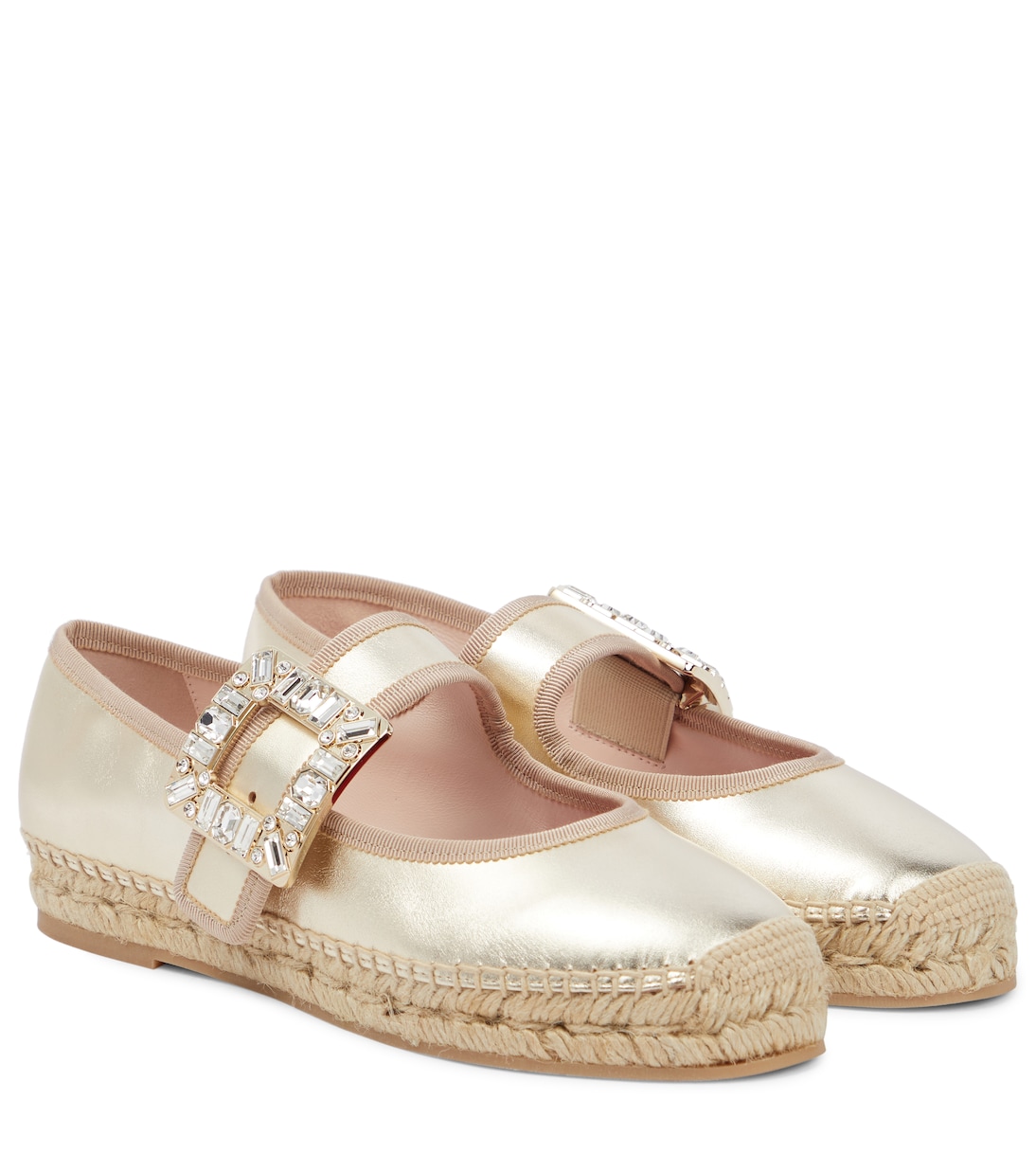 Verzierte Espadrilles aus Metallic-Leder | Roger Vivier