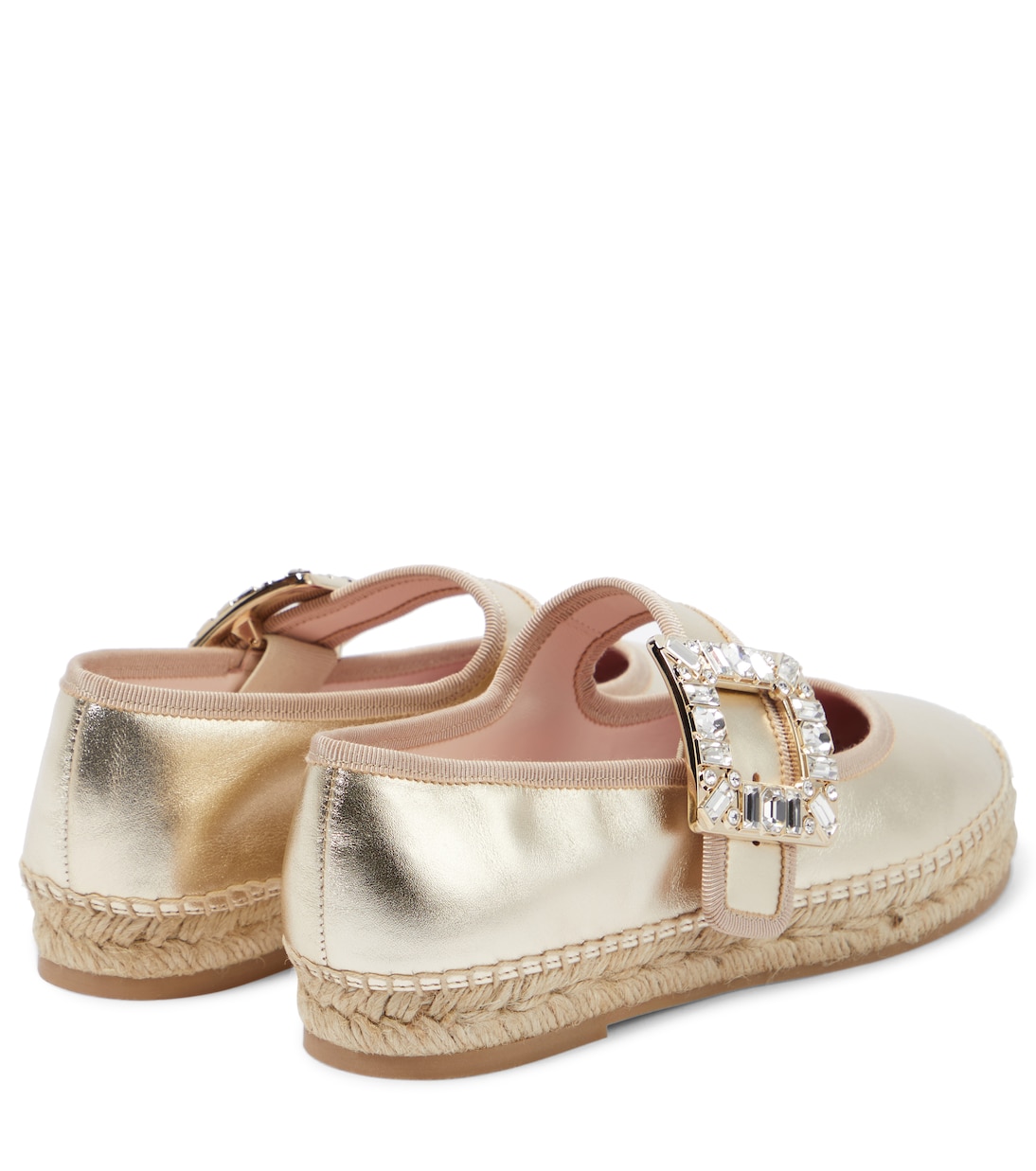 Verzierte Espadrilles aus Metallic-Leder | Roger Vivier