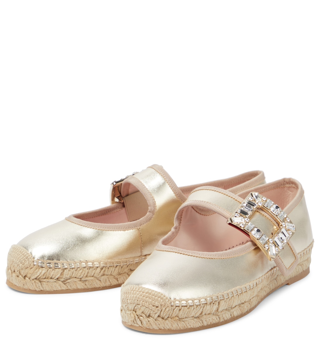 Verzierte Espadrilles aus Metallic-Leder | Roger Vivier