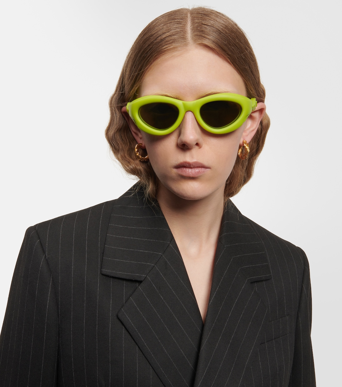 Lunettes de soleil ovales en acétate | Bottega Veneta