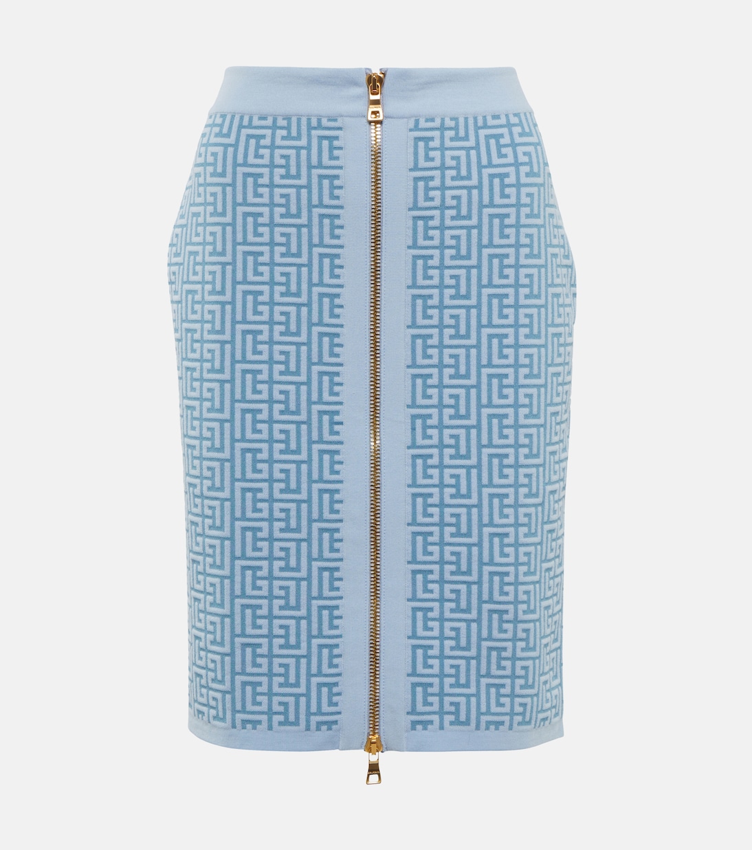 Minifalda en mezcla de lana con monograma | Balmain