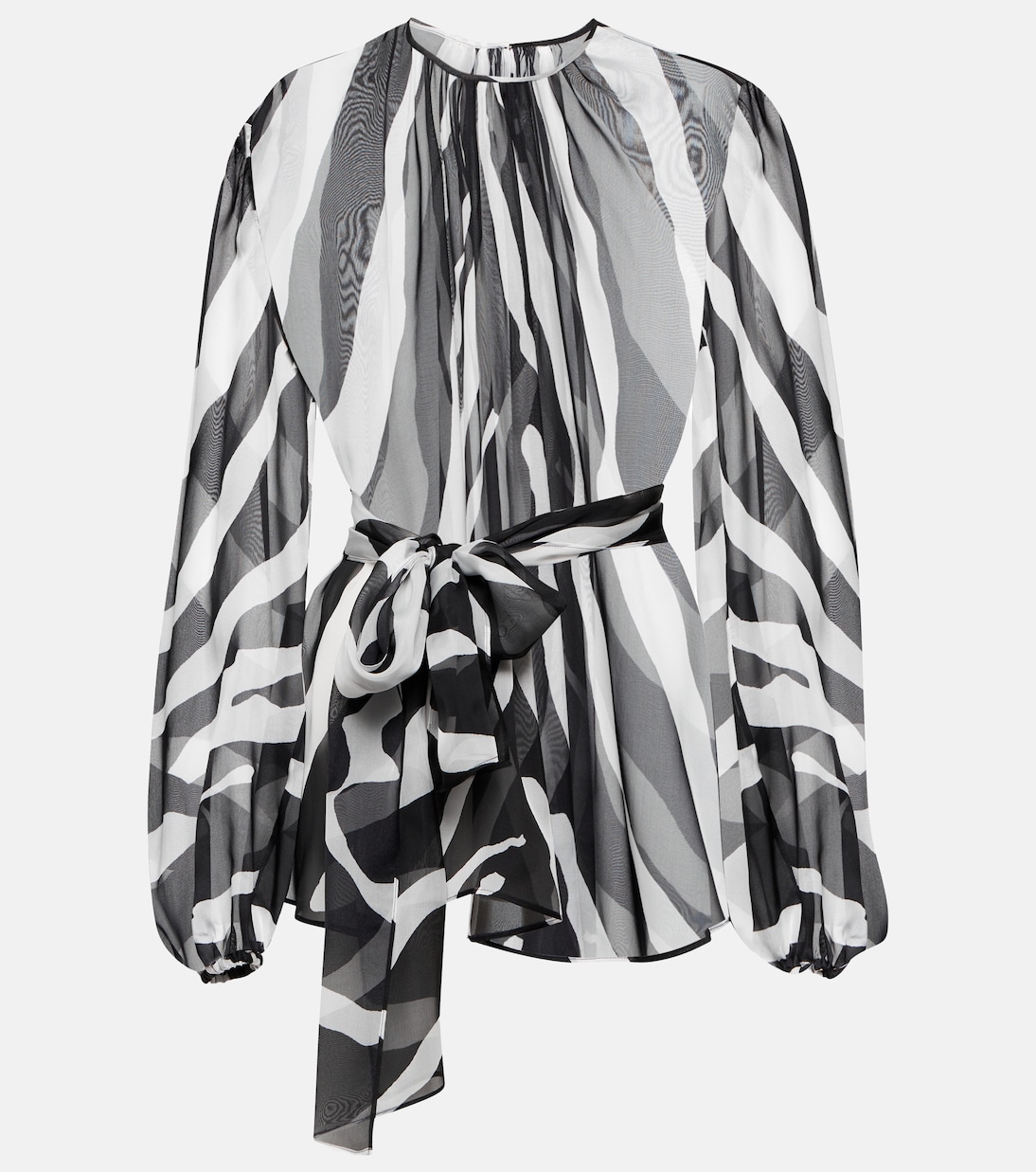 Blusa in seta con stampa zebrata | Dolce&Gabbana