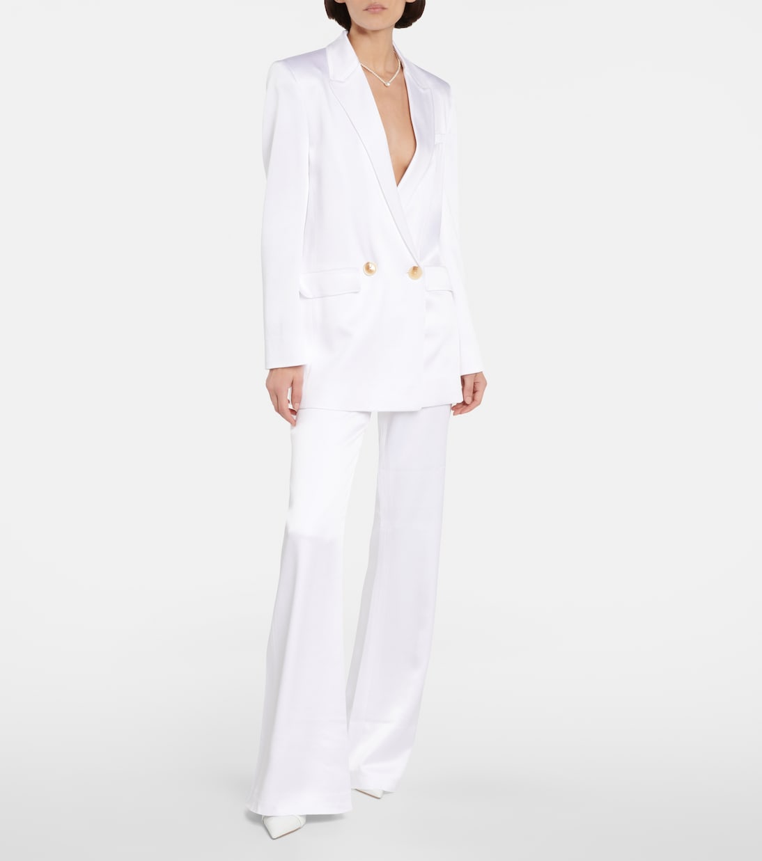 Pantalon de mariée ample à taille haute | Galvan