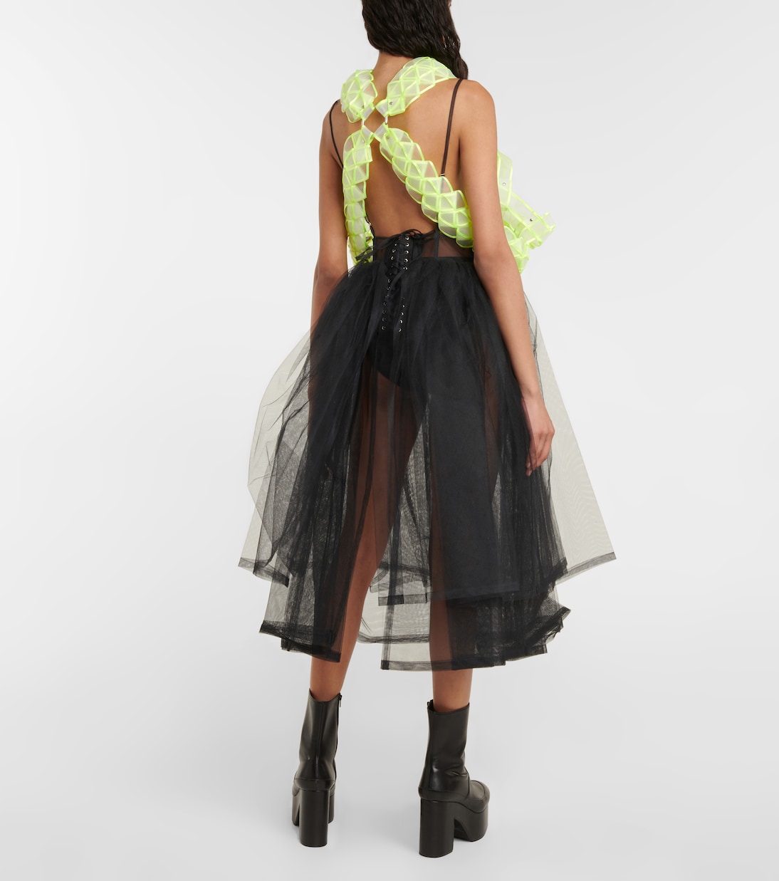 Tulle ruffle top | Noir Kei Ninomiya