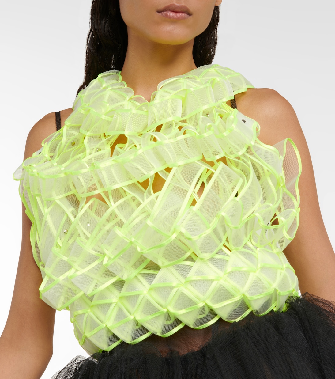 Tulle ruffle top | Noir Kei Ninomiya