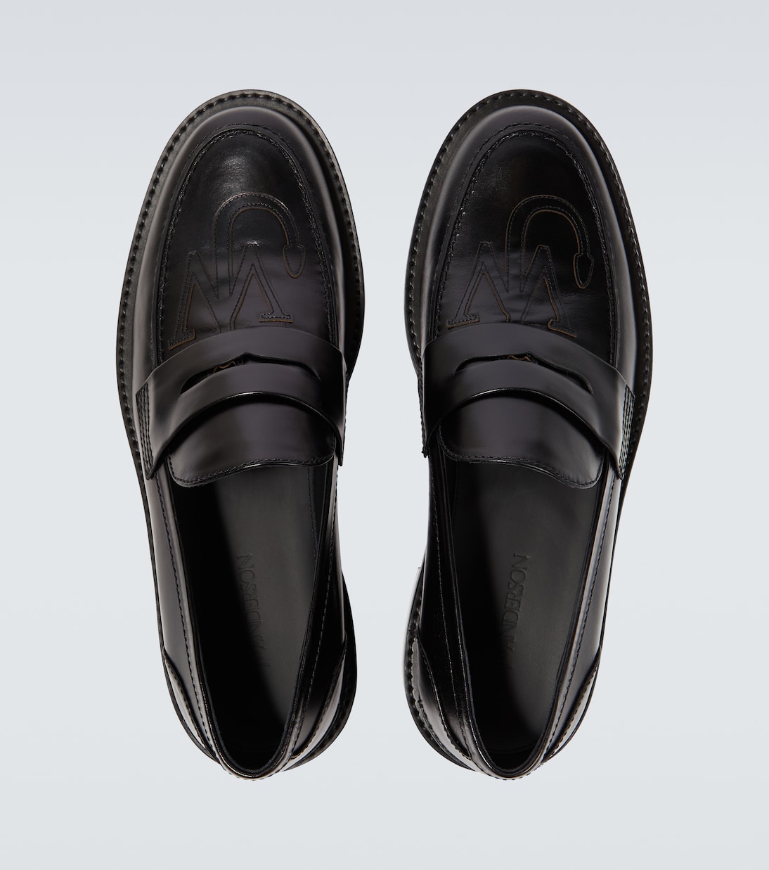 Embroidered leather loafers | JW Anderson