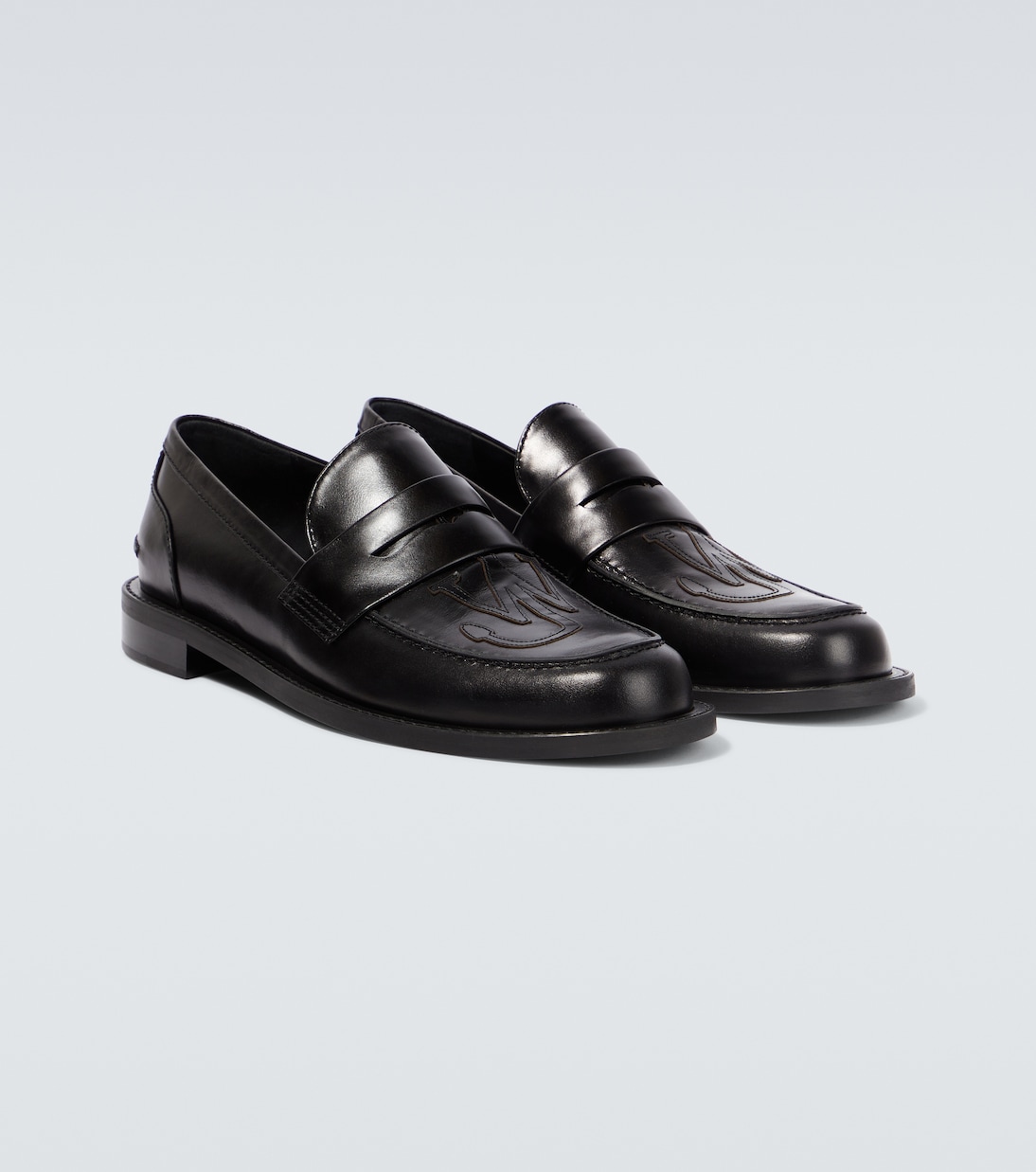 Embroidered leather loafers | JW Anderson
