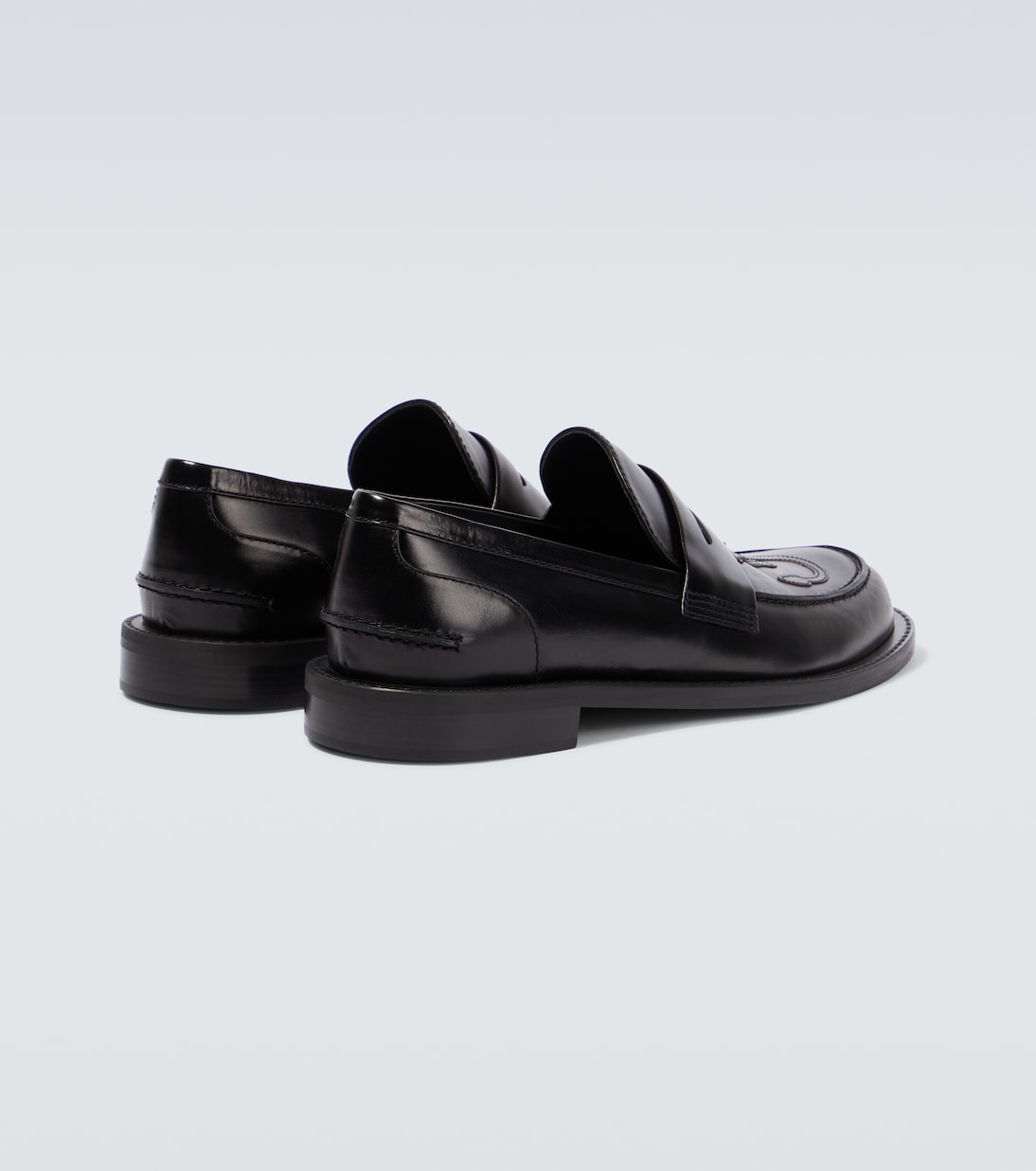 Embroidered leather loafers | JW Anderson