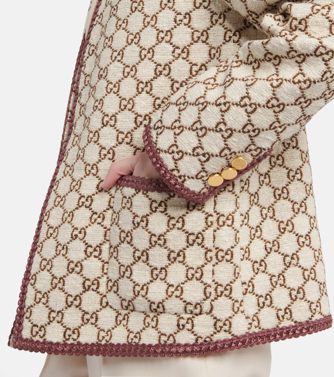 Gucci jacquard coat deals