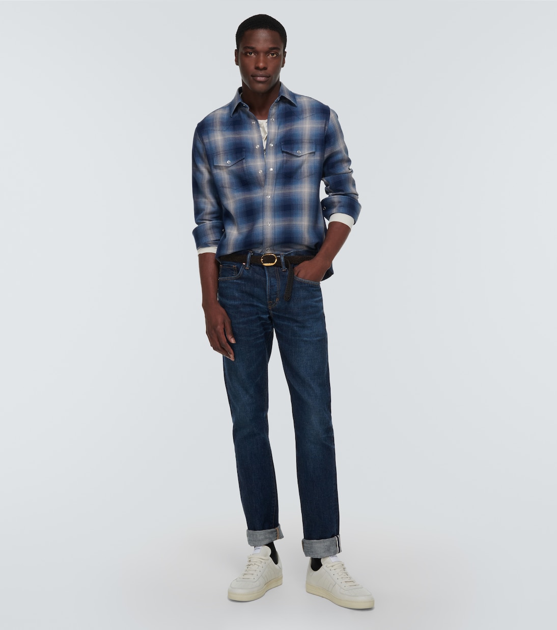 Camicia western in cotone a quadri | Tom Ford