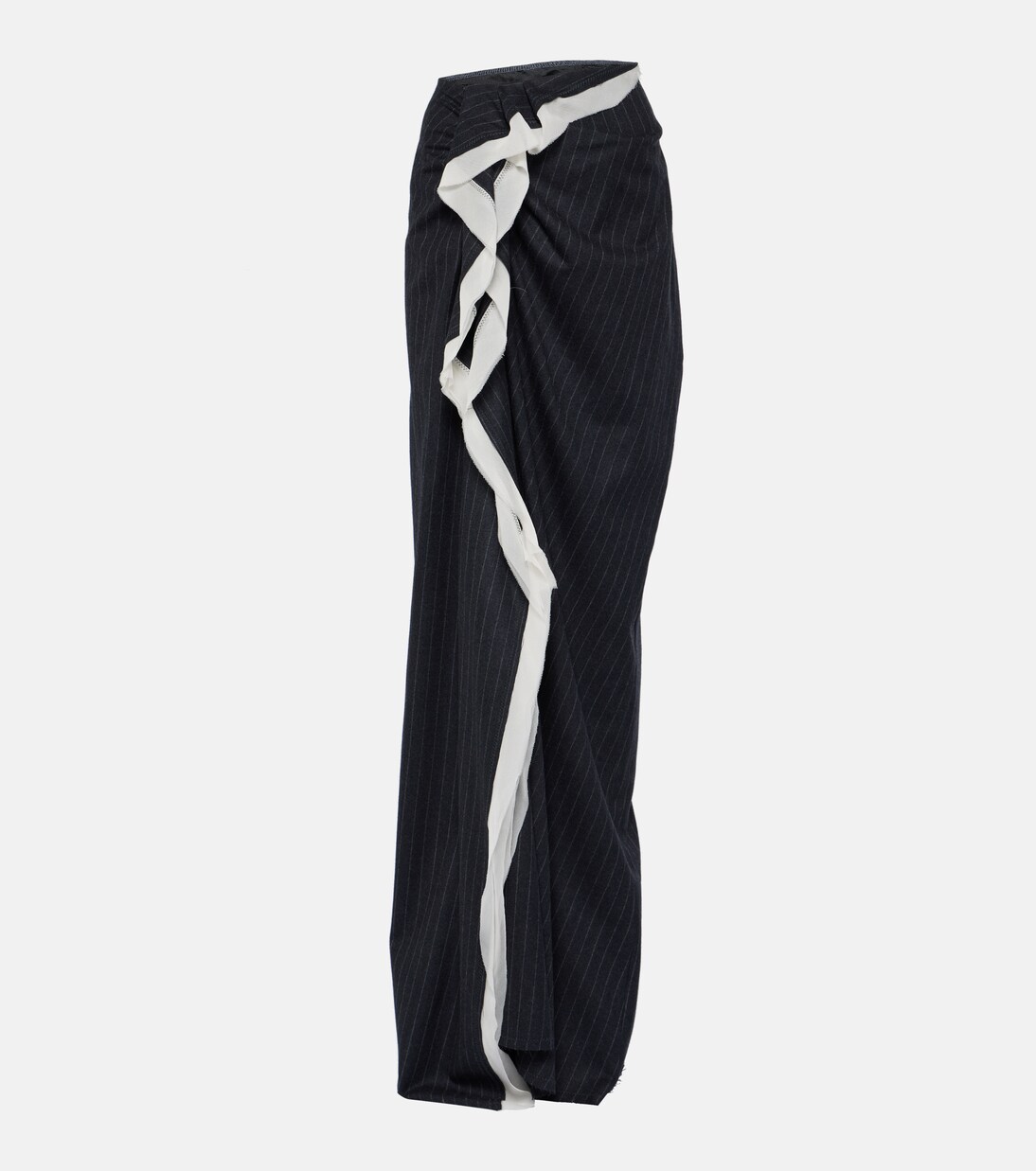 Sinam pinstriped wool maxi skirt  | Dries Van Noten